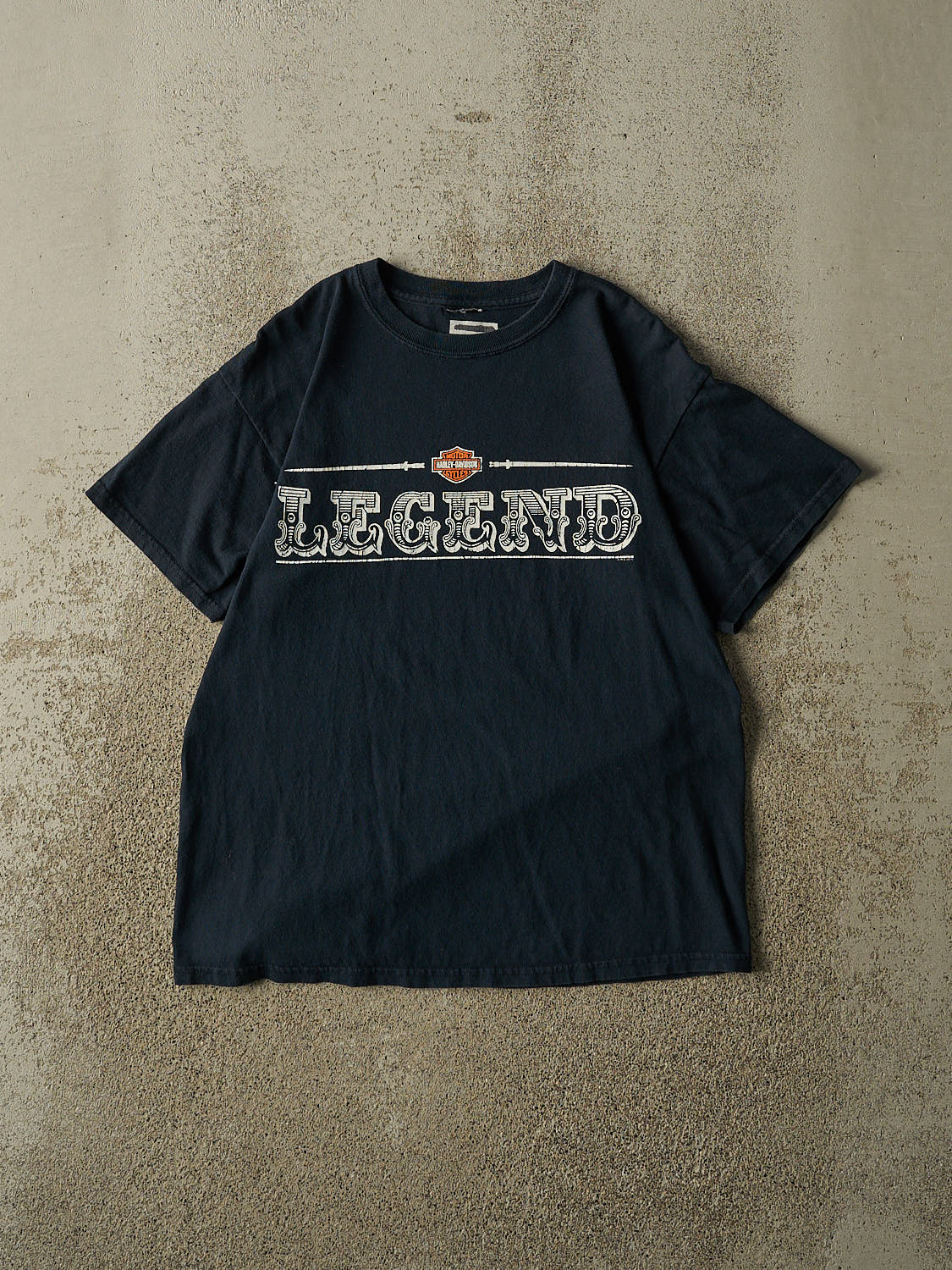 Vintage 10' Faded Black Harley Davidson Lisboa Portugal Tee (S/M)