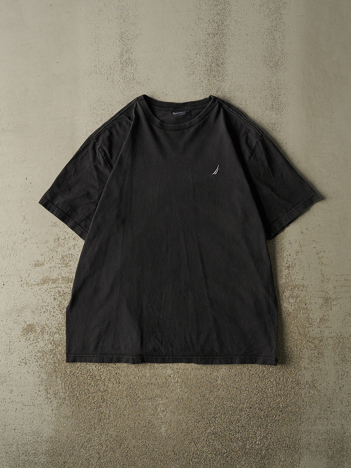 Vintage 90s Faded Black Nautica Embroidered Tee (XL)