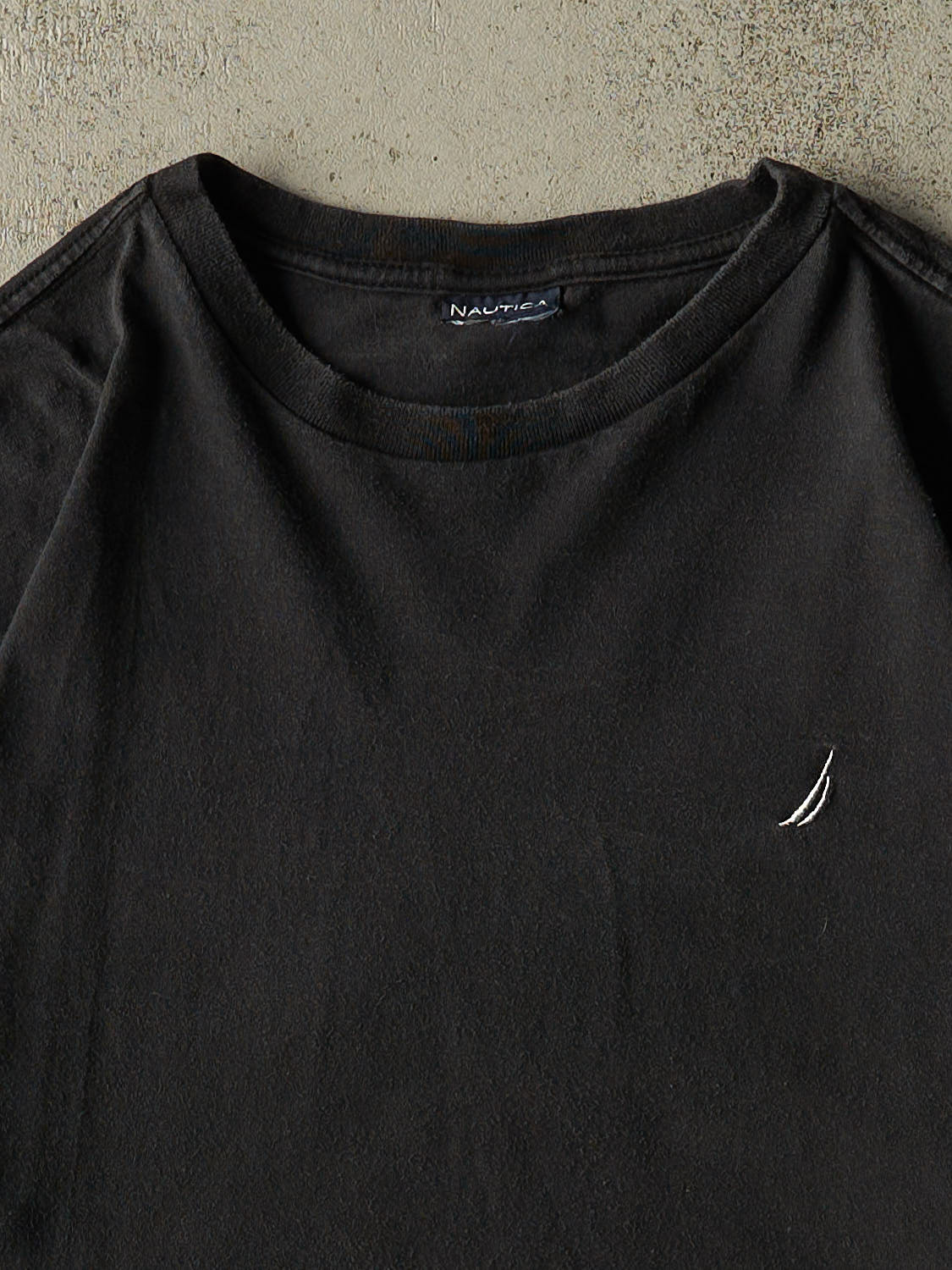 Vintage 90s Faded Black Nautica Embroidered Tee (XL)