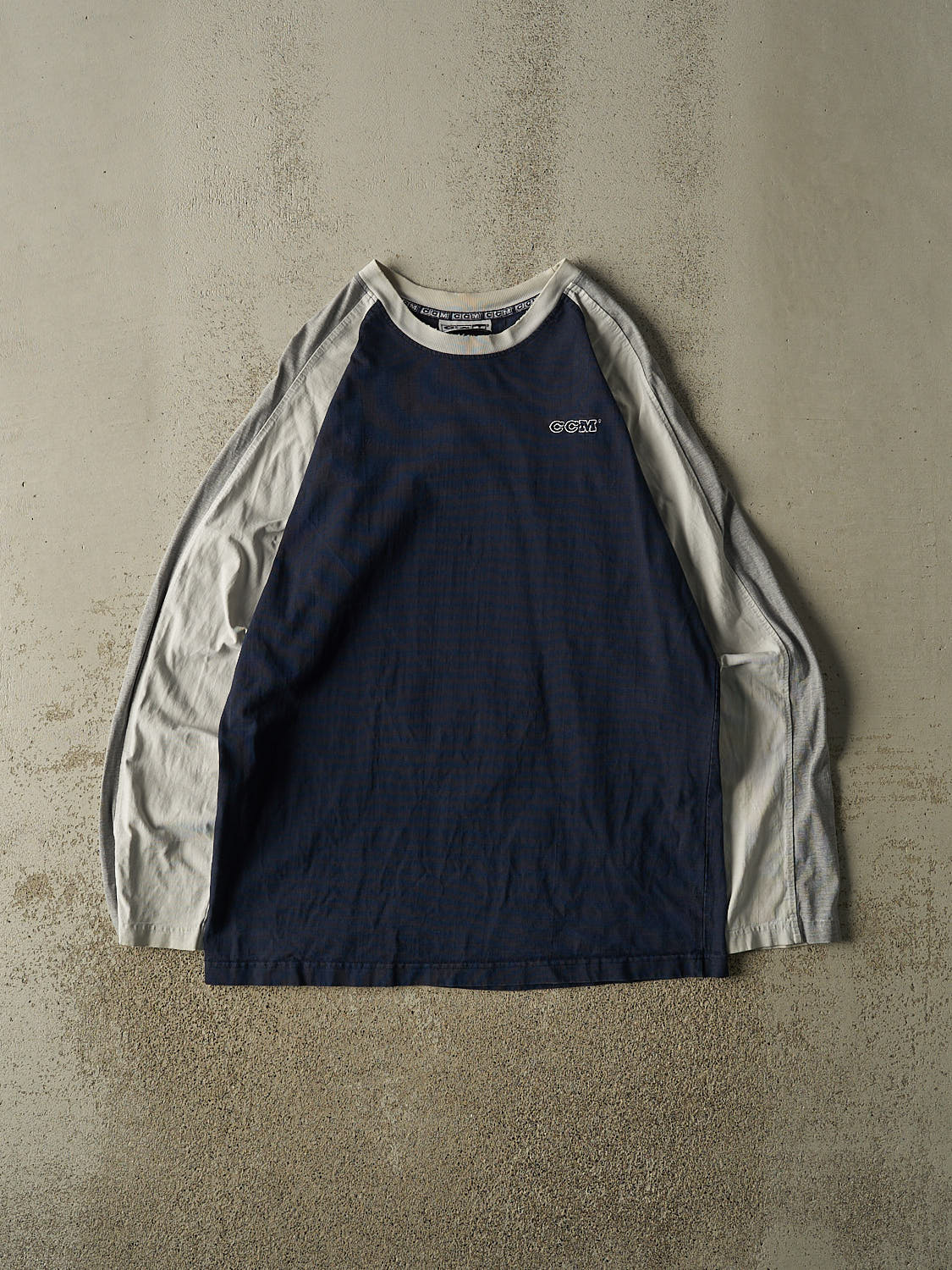 Vintage 90s Navy Blue CCM Embroidered Long Sleeve (L/XL)