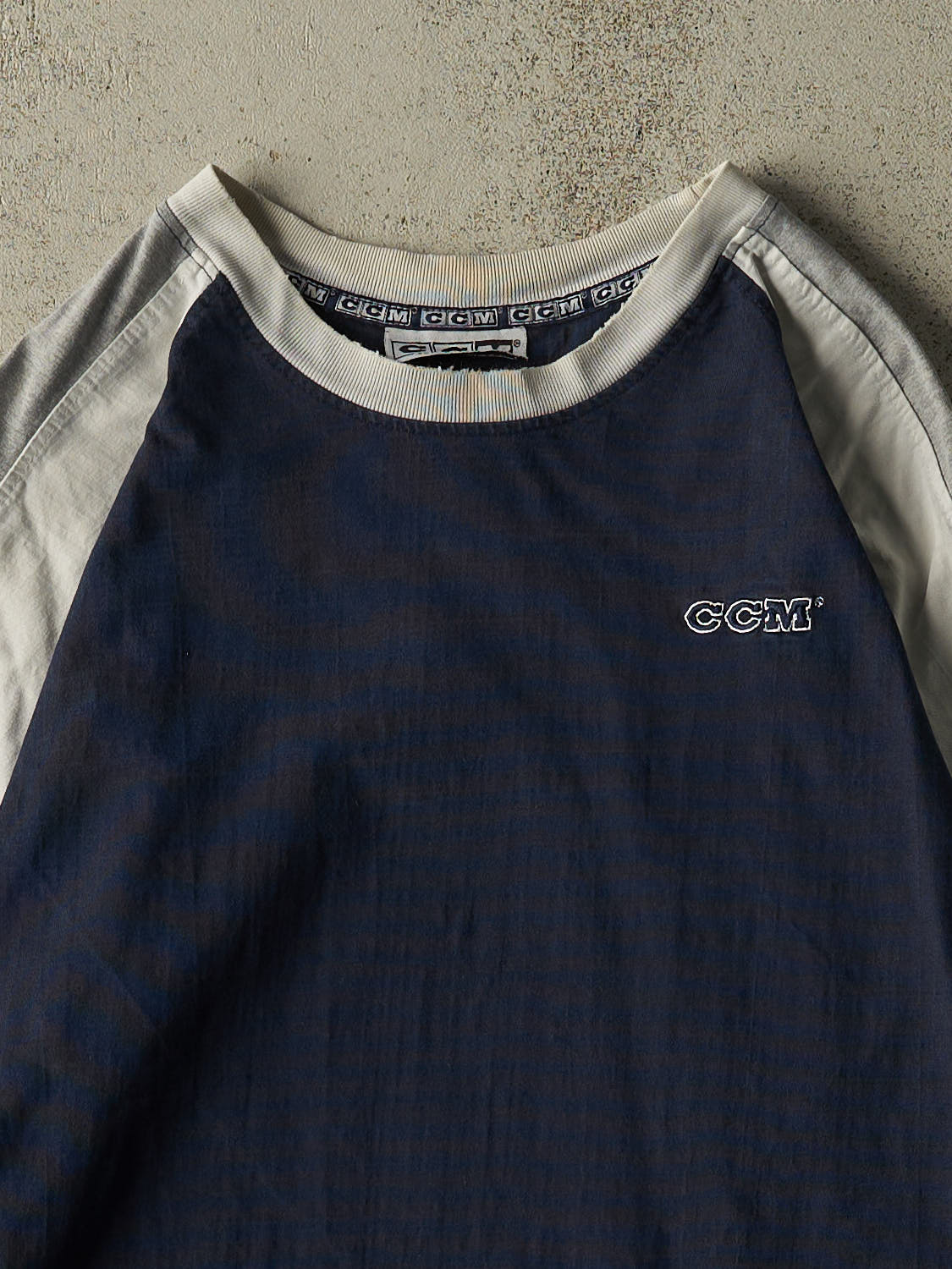 Vintage 90s Navy Blue CCM Embroidered Long Sleeve (L/XL)