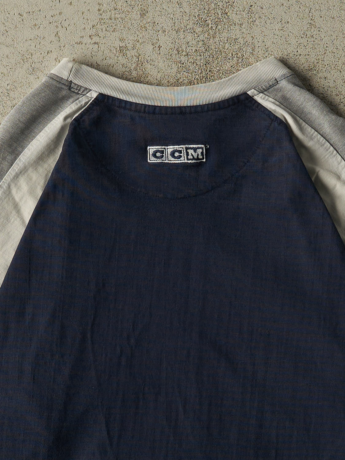 Vintage 90s Navy Blue CCM Embroidered Long Sleeve (L/XL)