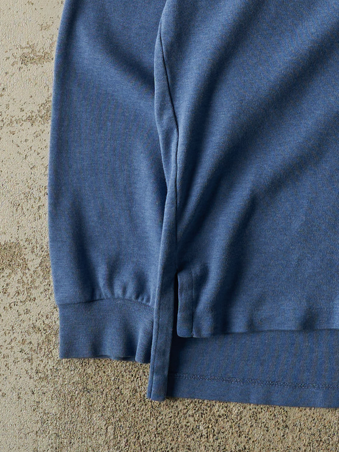 Vintage 90s Blue Polo  Quarter Button Long Sleeve (L/XL)