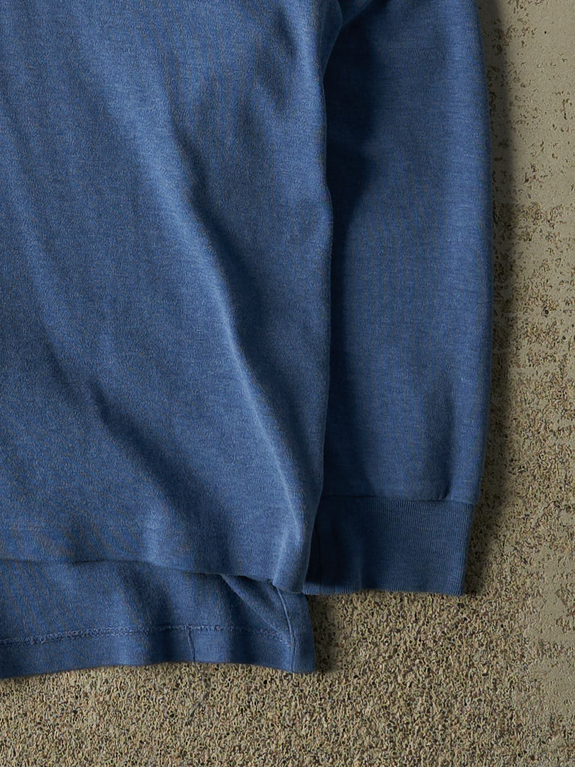 Vintage 90s Blue Polo  Quarter Button Long Sleeve (L/XL)