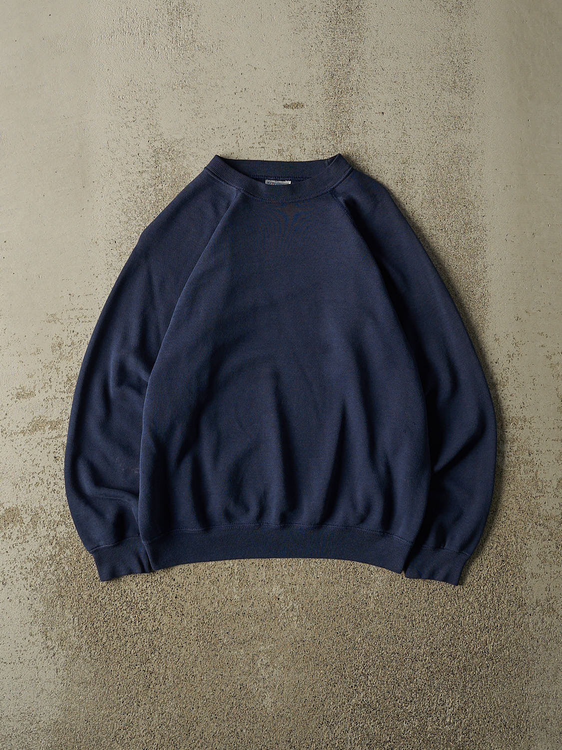 Vintage 80s Navy Blue Blank Crewneck (XS)