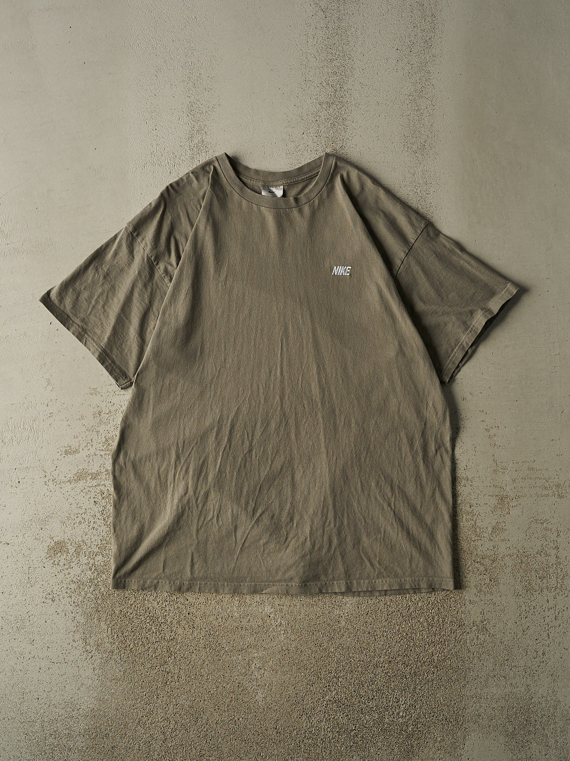 Vintage Y2K Green Nike Embroidered Logo Tee (XXL)