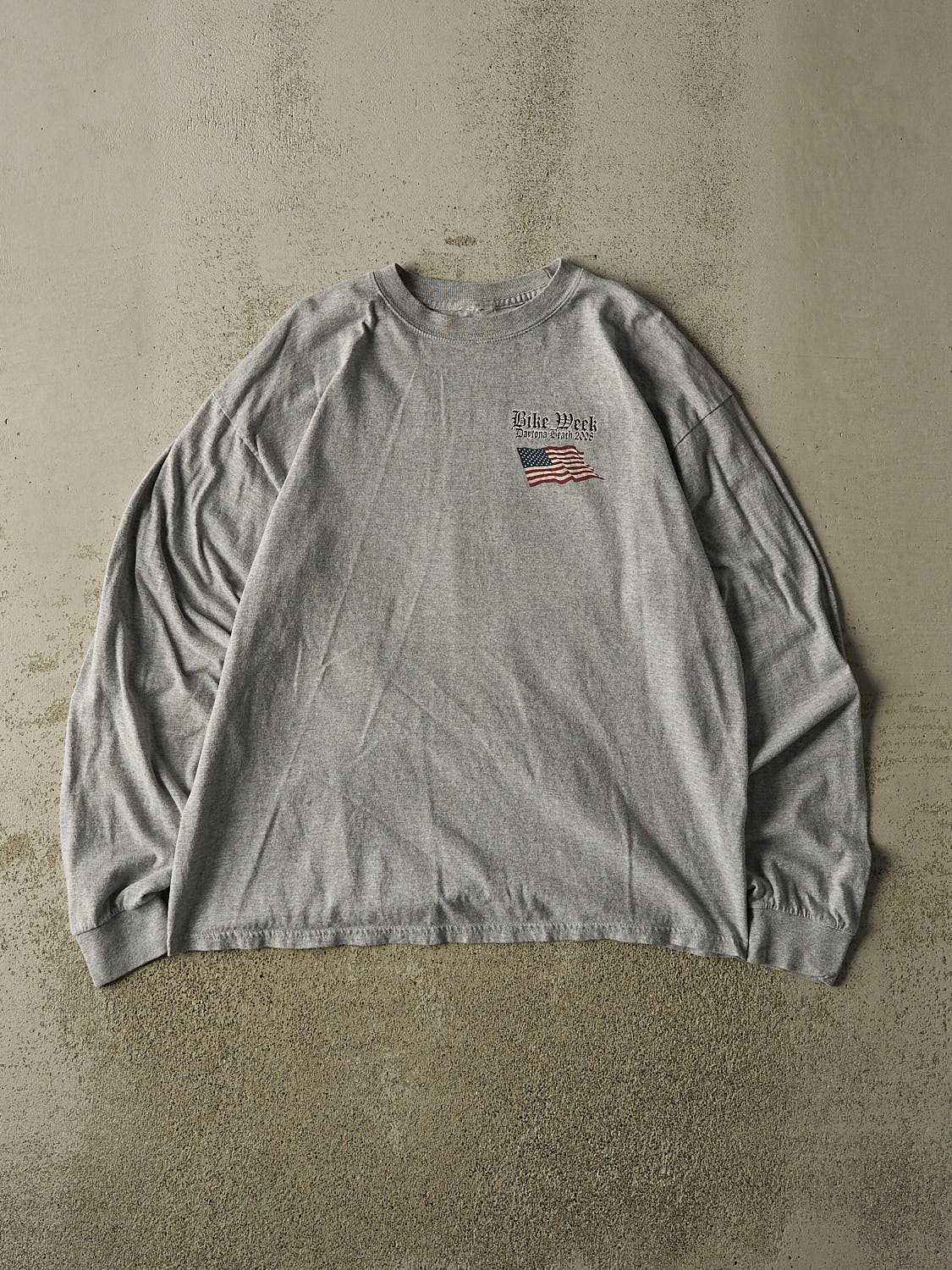 Vintage 08' Grey Daytona Beach Bike Week Long Sleeve (L/XL)