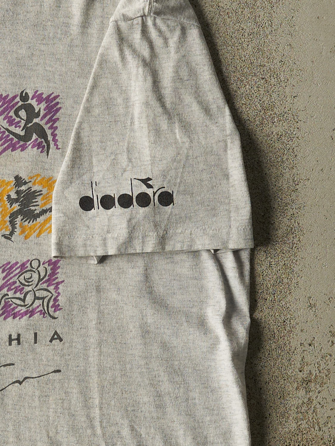 Vintage 93' Heather Grey Philadelphia Distance Run Tee (M/L)