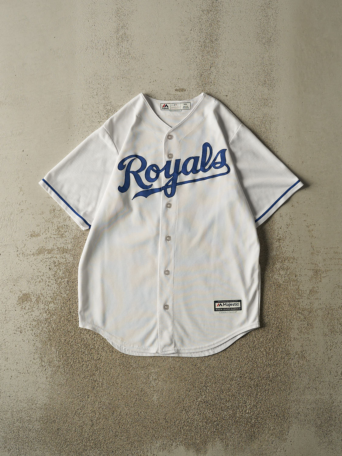 Vintage Y2K White Kansas City Royals #13 Perez Baseball Jersey (M/L)