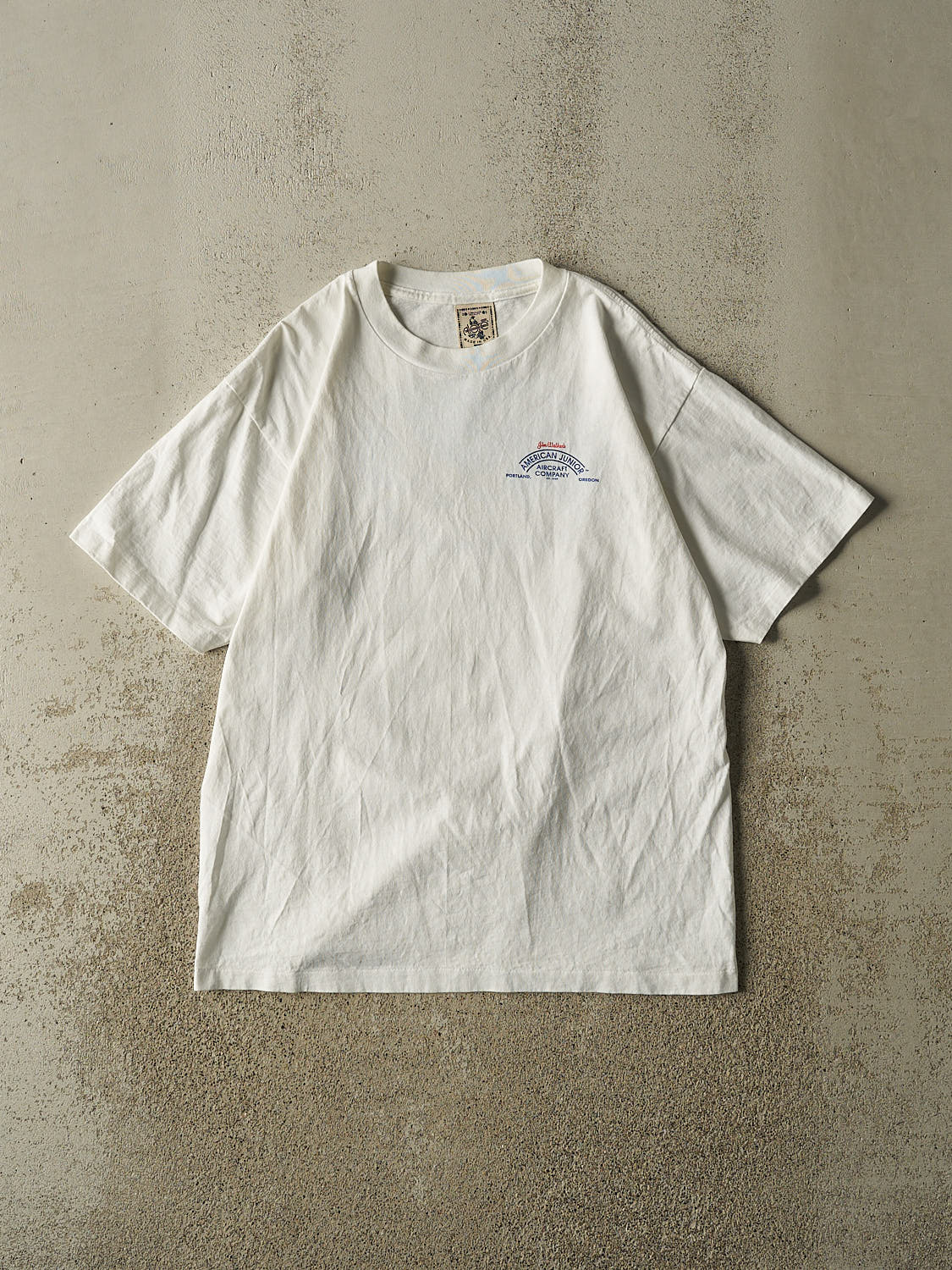 Vintage 90s White American Junior Aircraft Tee (L)