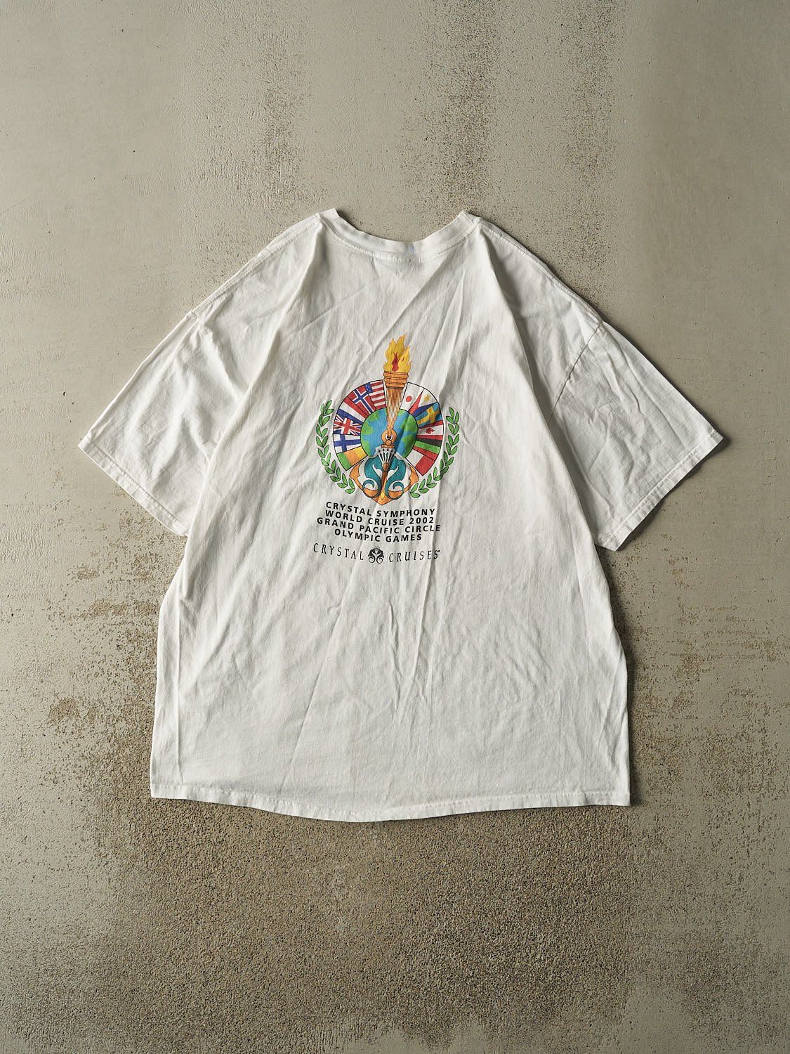 Vintage 02' White World Cruise Olympic Games Tee (XXL)