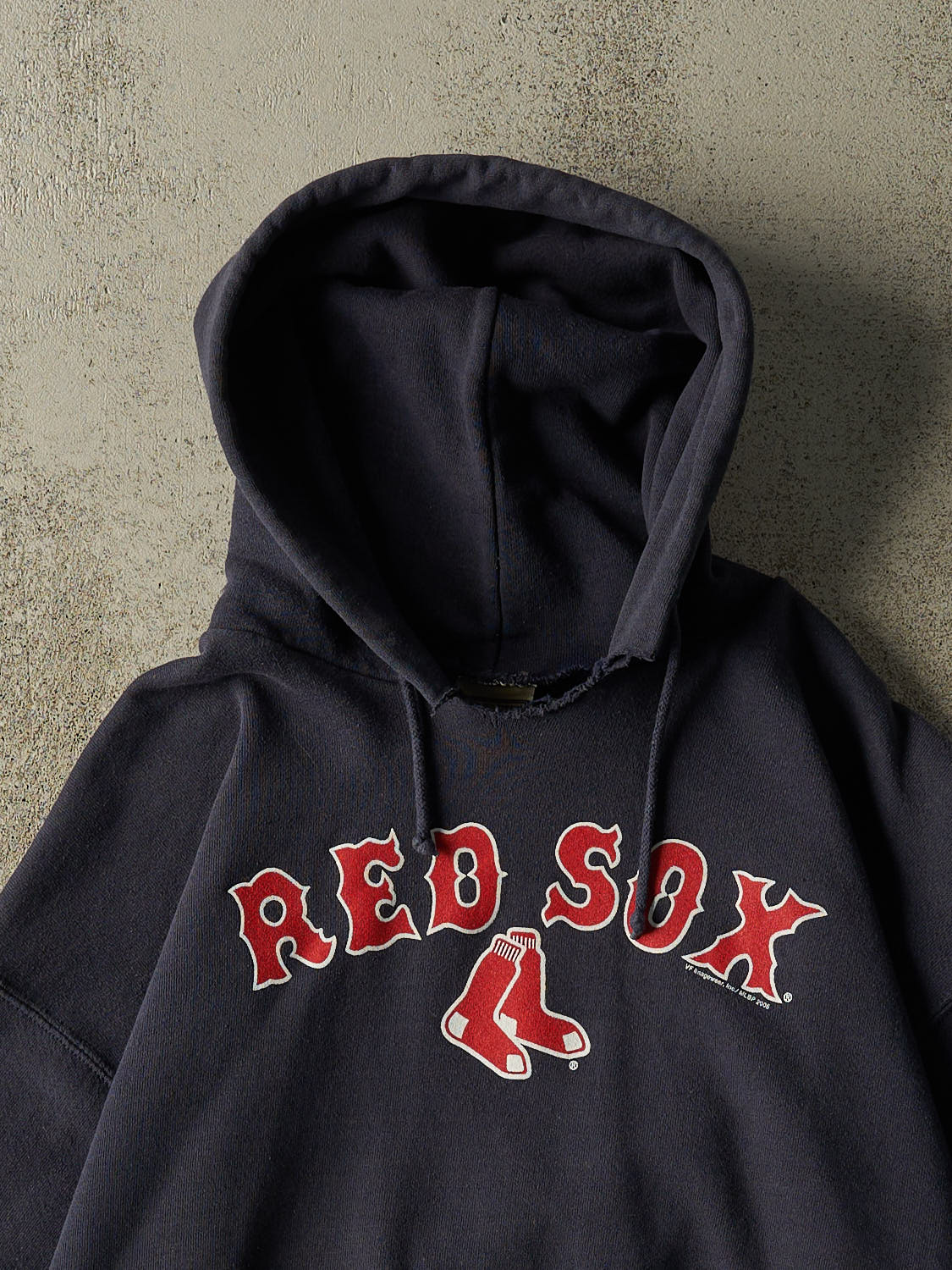 Vintage 06' Navy Blue Boston Red Sox Hoodie (L/XL)