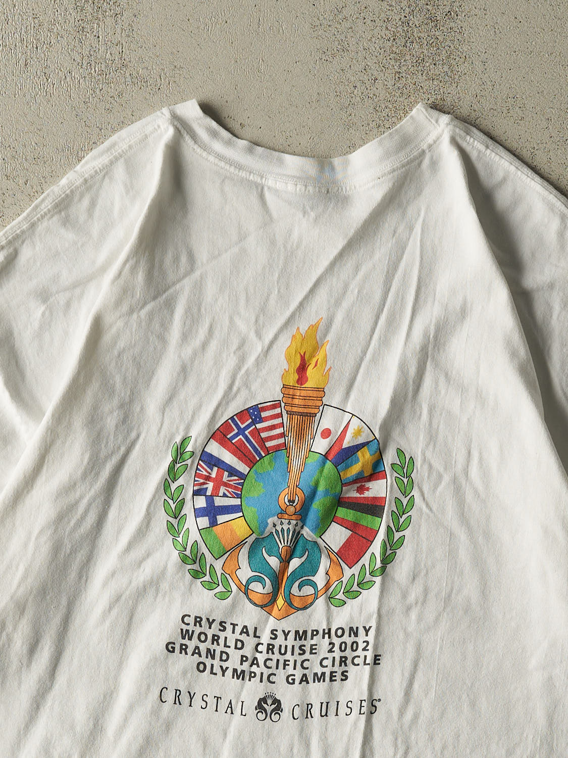Vintage 02' White World Cruise Olympic Games Tee (XXL)