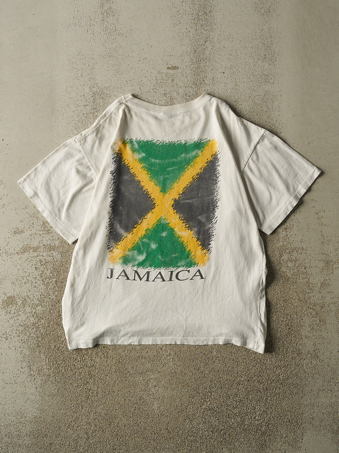 Vintage 90s White Jamaica Tee (M/L)