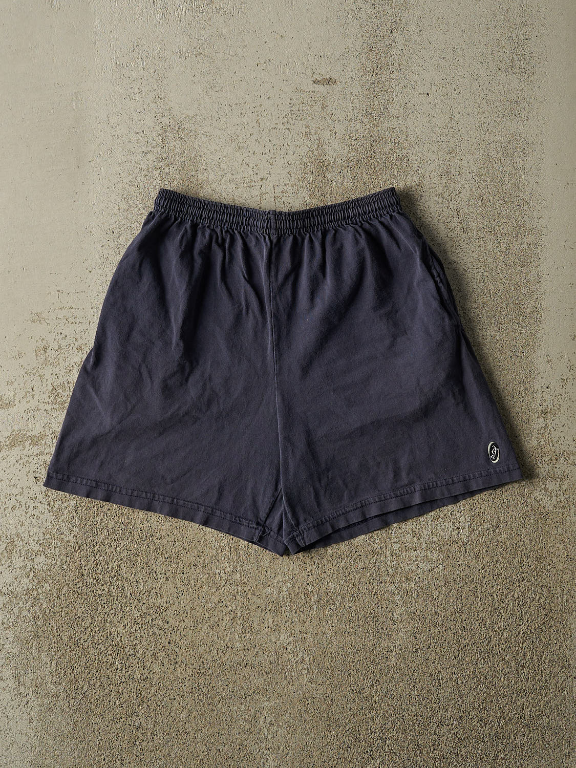 Vintage 90s Navy Blue Discus Track Shorts (26x5)