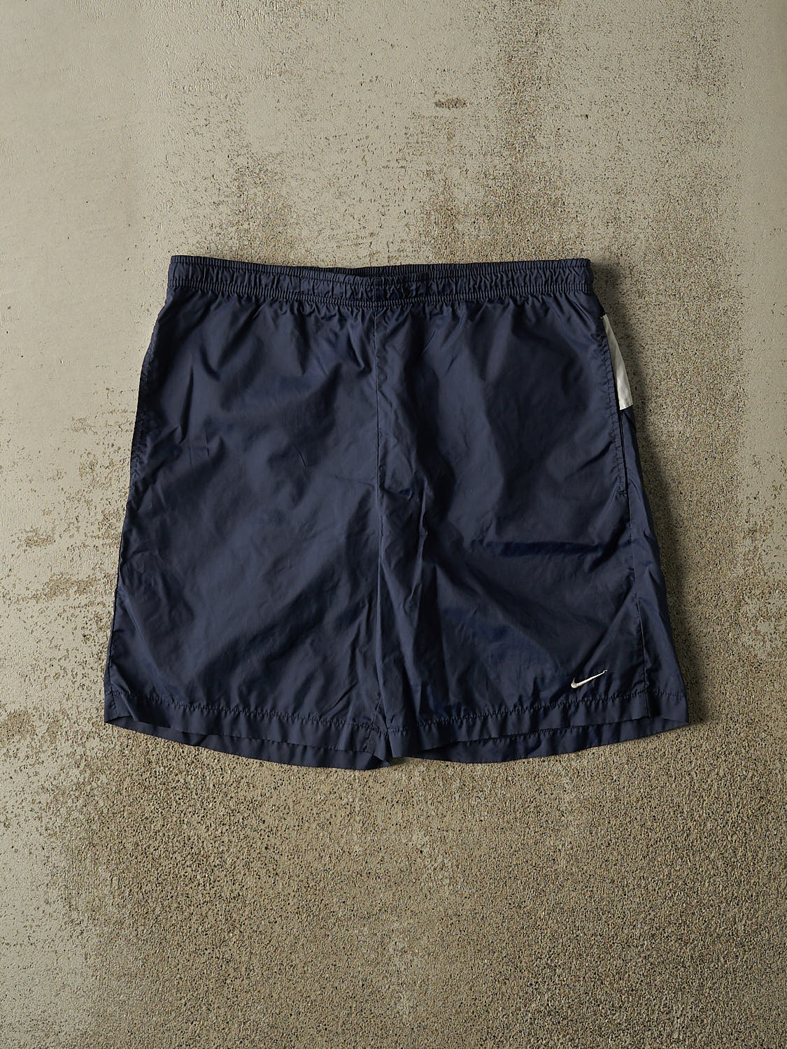Vintage Y2K Navy Blue Nike Nylon Track Shorts (34x8)