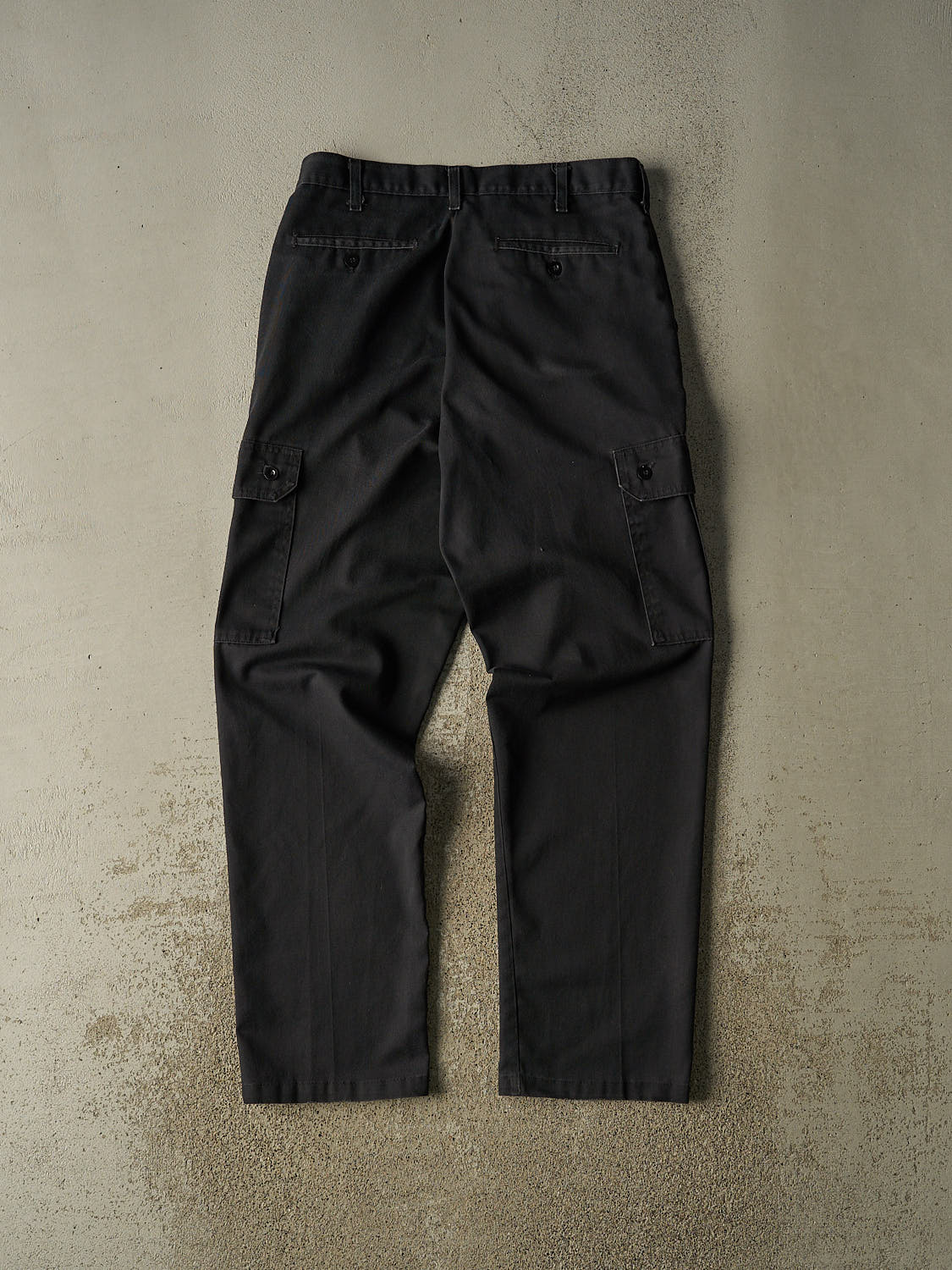 Vintage 90s Faded Black Cargo Work Pants (33x31)
