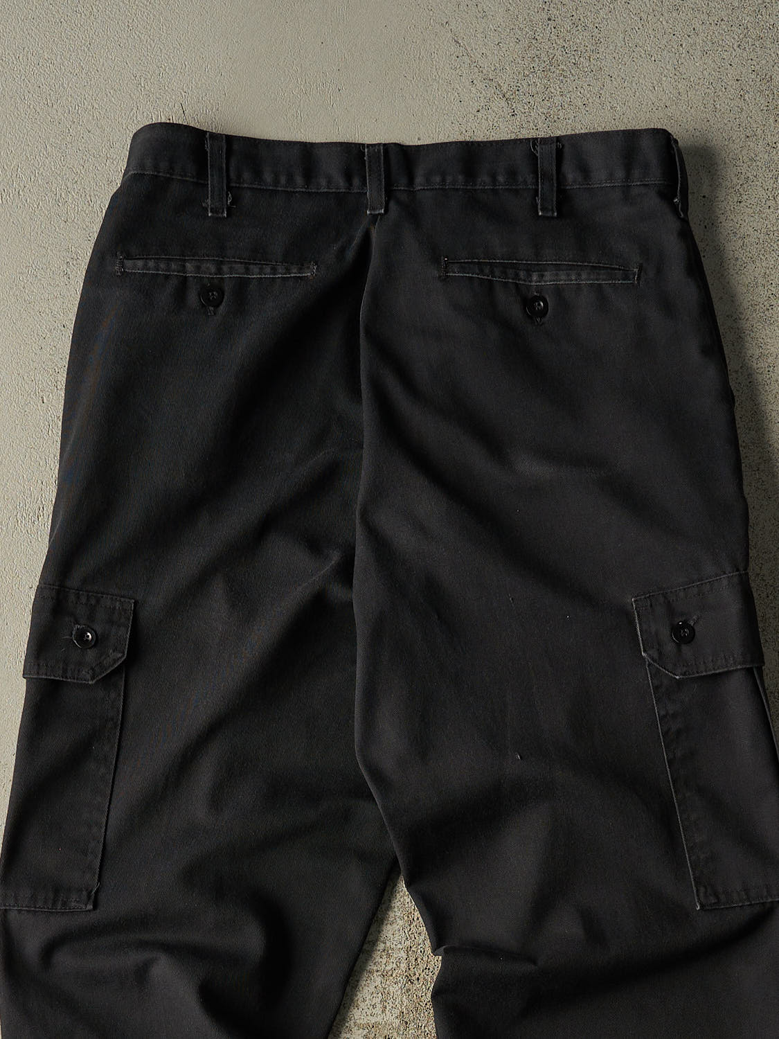 Vintage 90s Faded Black Cargo Work Pants (33x31)
