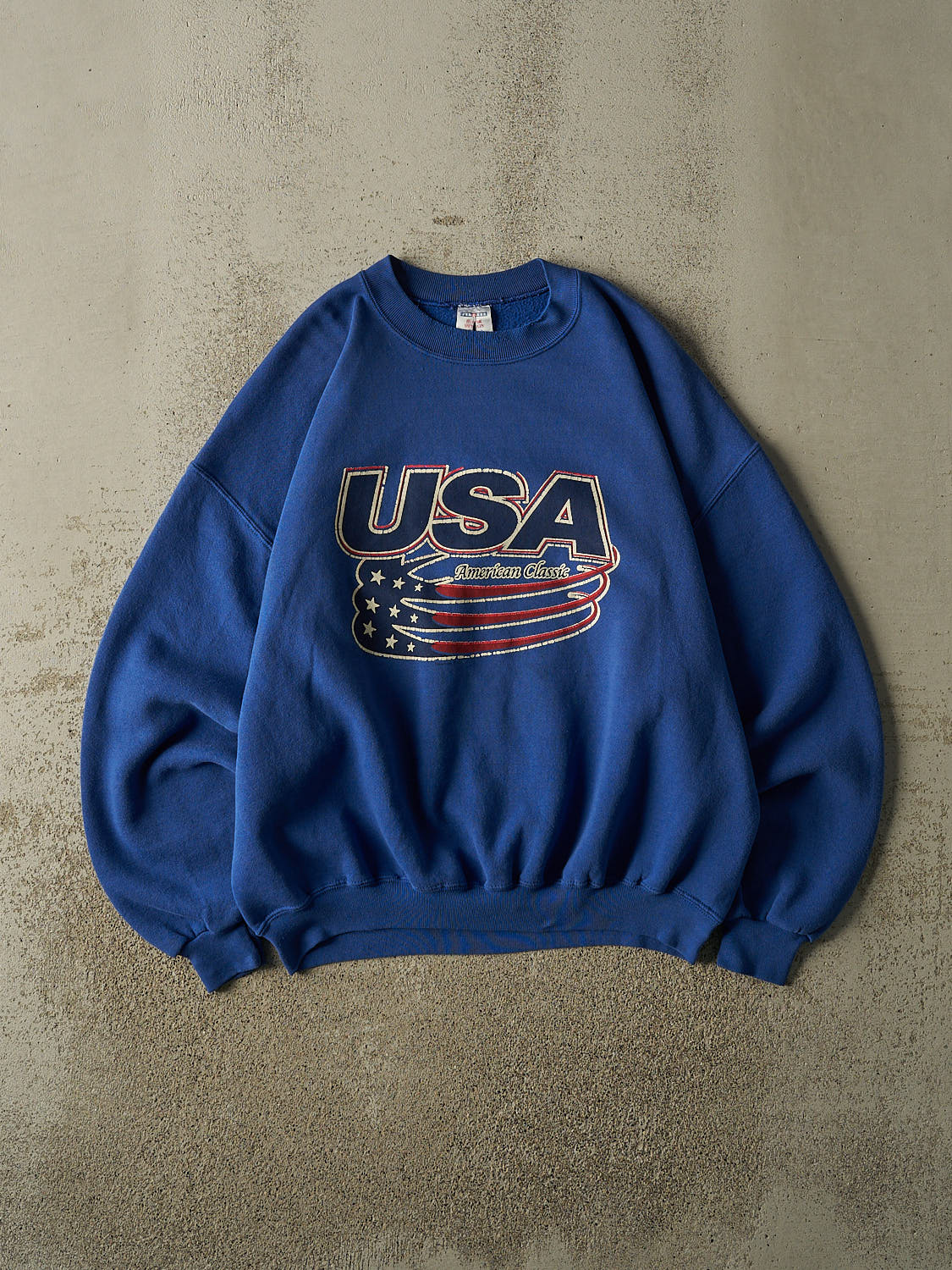 Vintage 90s Blue USA American Classic Crewneck (L/XL)