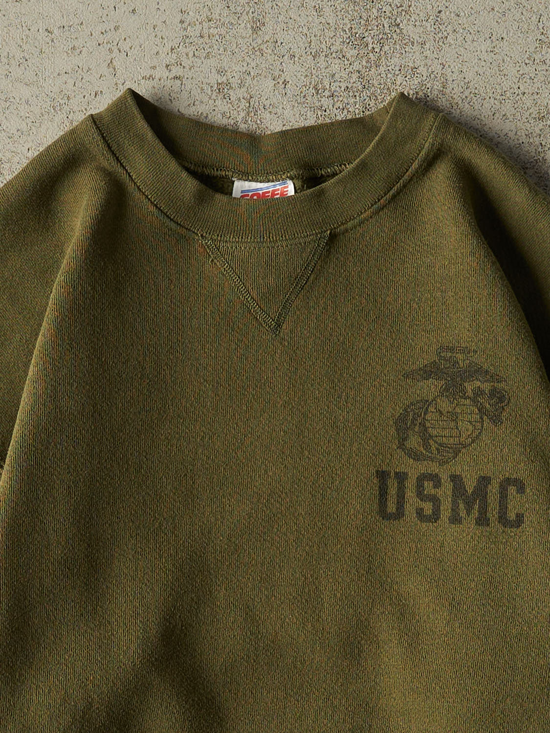 Vintage 90s Green USMC Crewneck (XS/S)