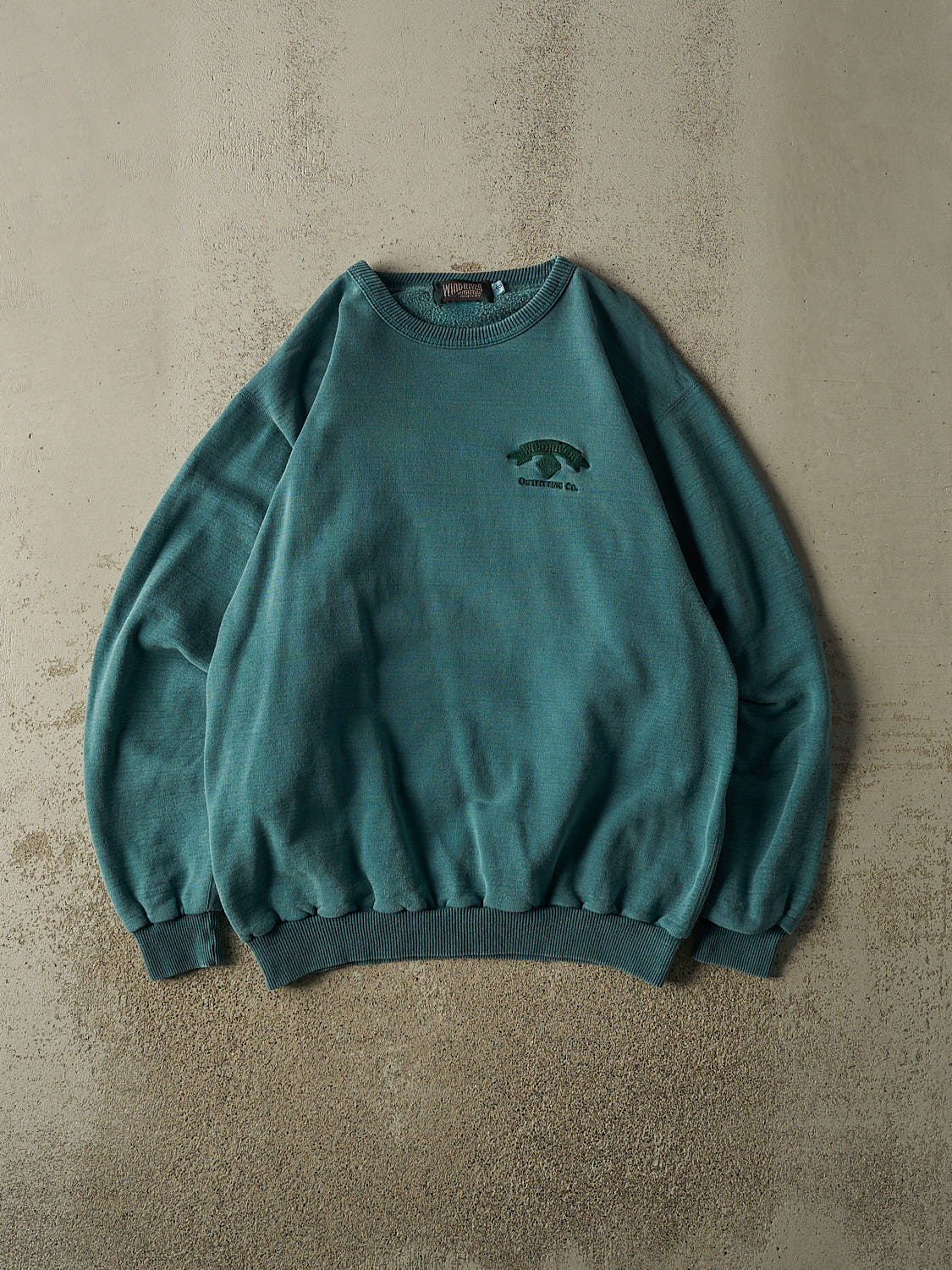 Vintage 90s Teal Wind River Embroidered Crewneck (XL)