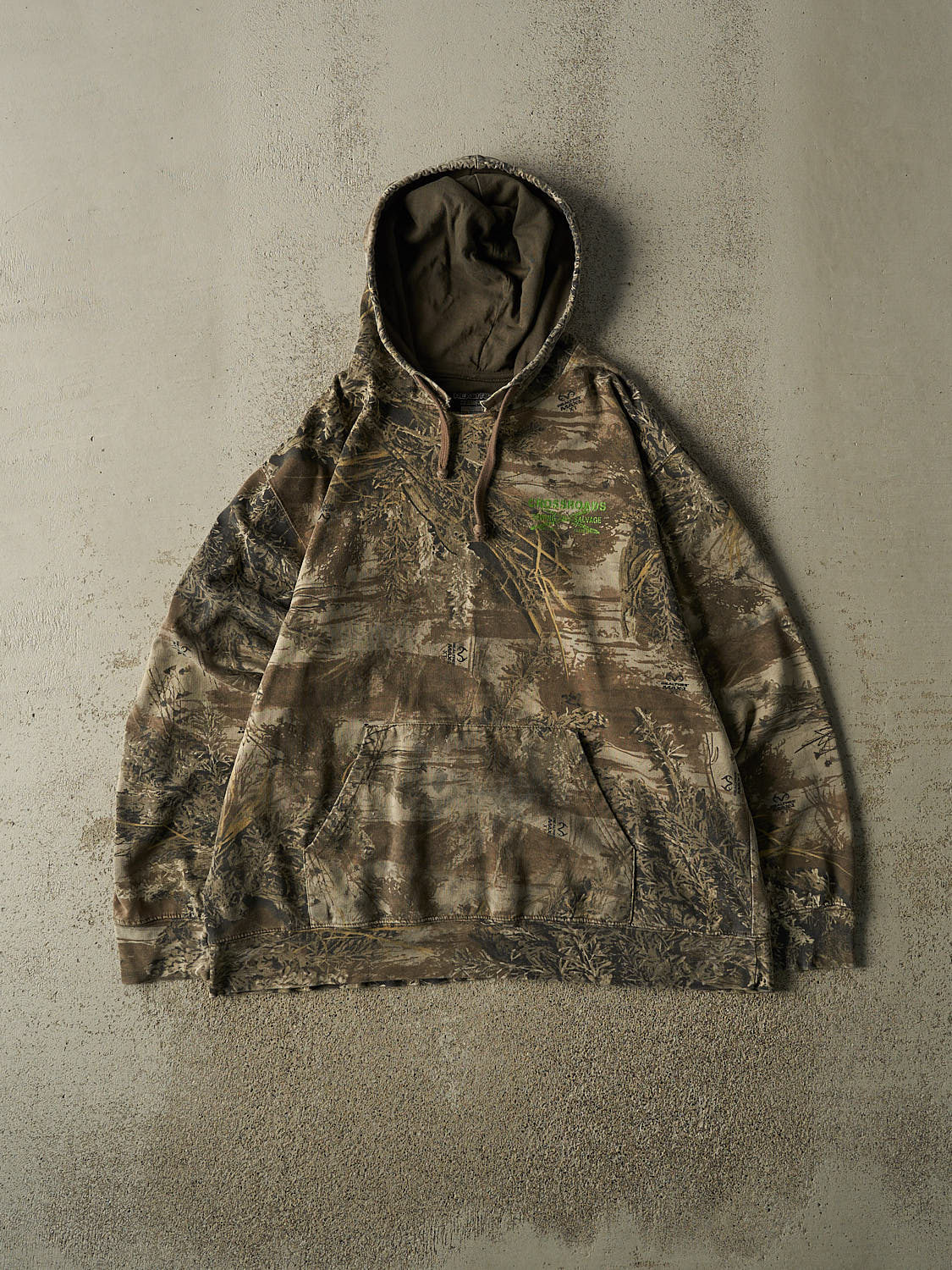 Vintage Y2K Camo Realtree x Cross Roads Towing Hoodie (XL)