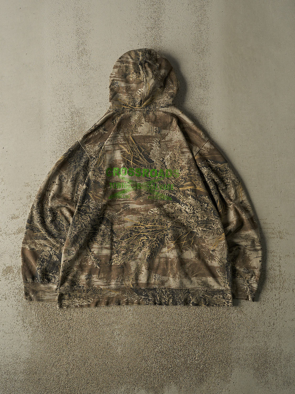 Vintage Y2K Camo Realtree x Cross Roads Towing Hoodie (XL)