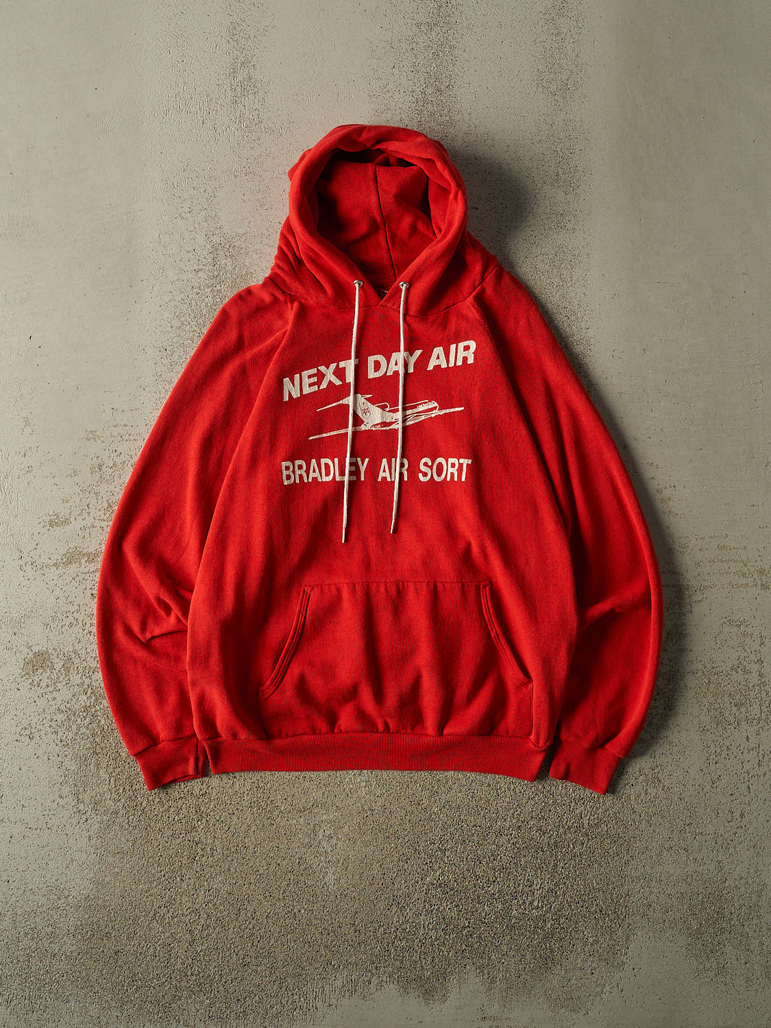 Vintage 80s RARE Red UPS Next Day Air Hoodie (L/XL)