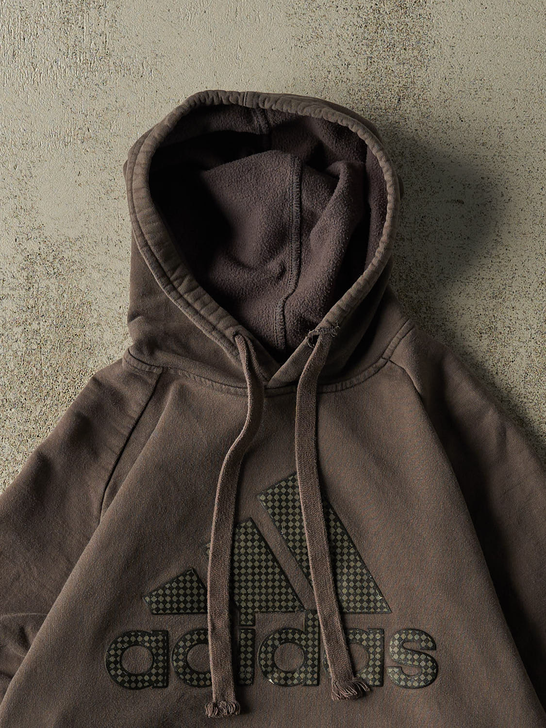 Vintage Y2K Charcoal Grey Adidas Logo Hoodie (S/M)