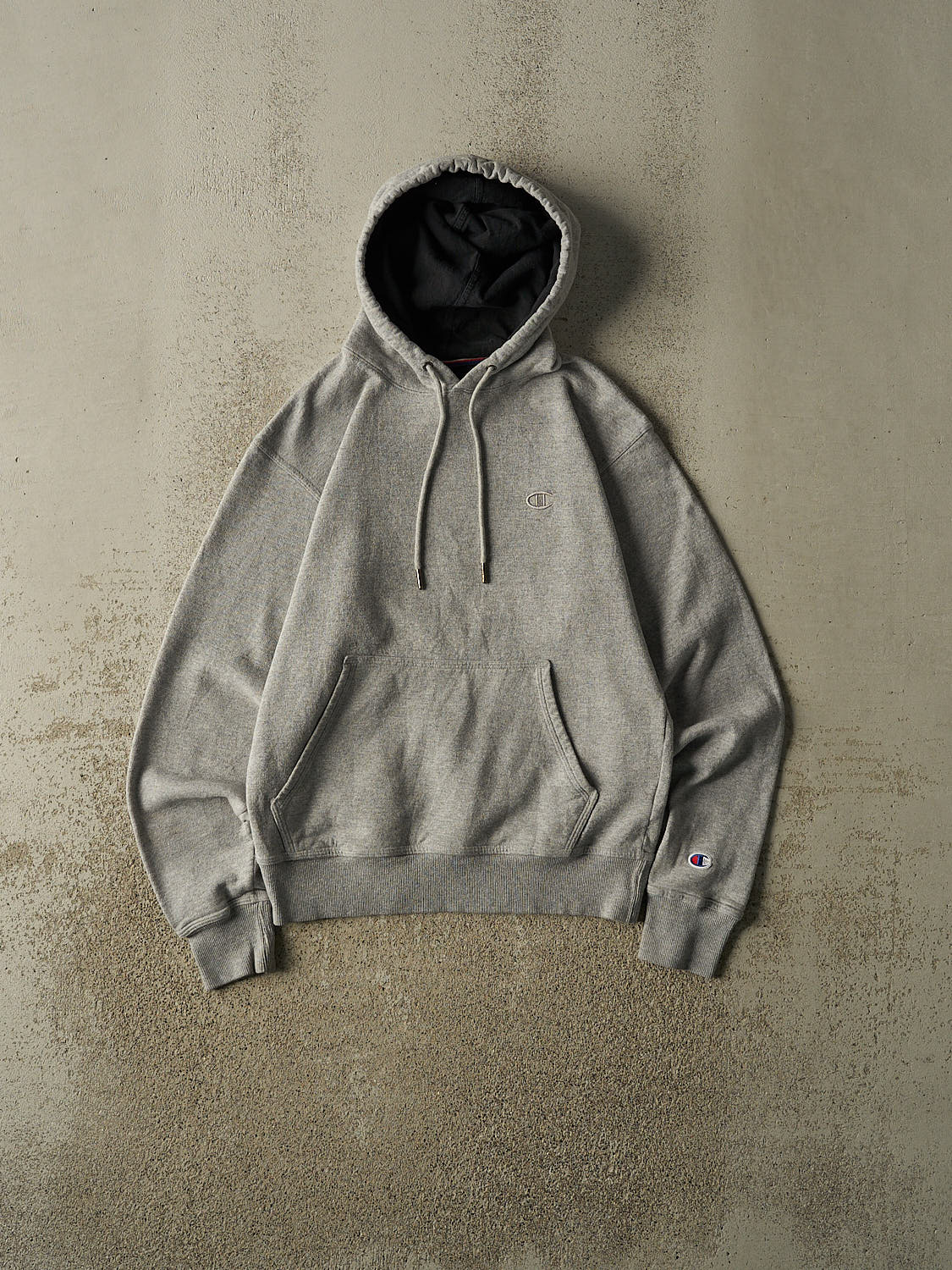 Vintage Y2K Grey Champion Embroidered Hoodie (S)