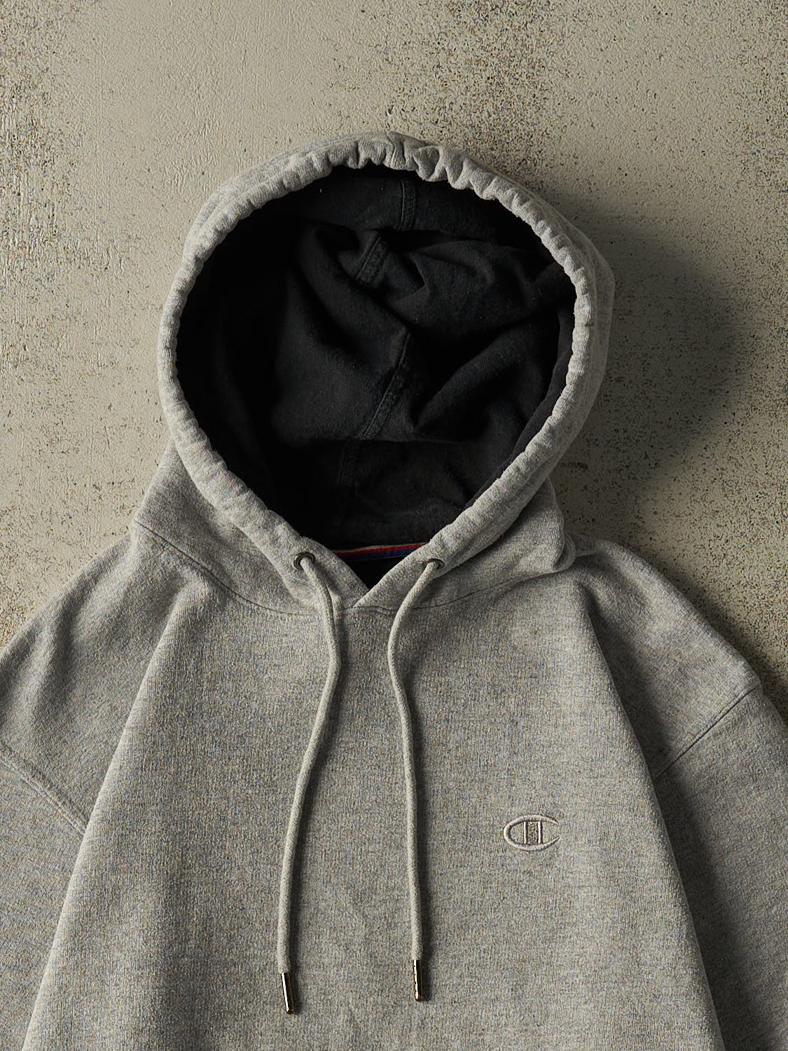Vintage Y2K Grey Champion Embroidered Hoodie (S)