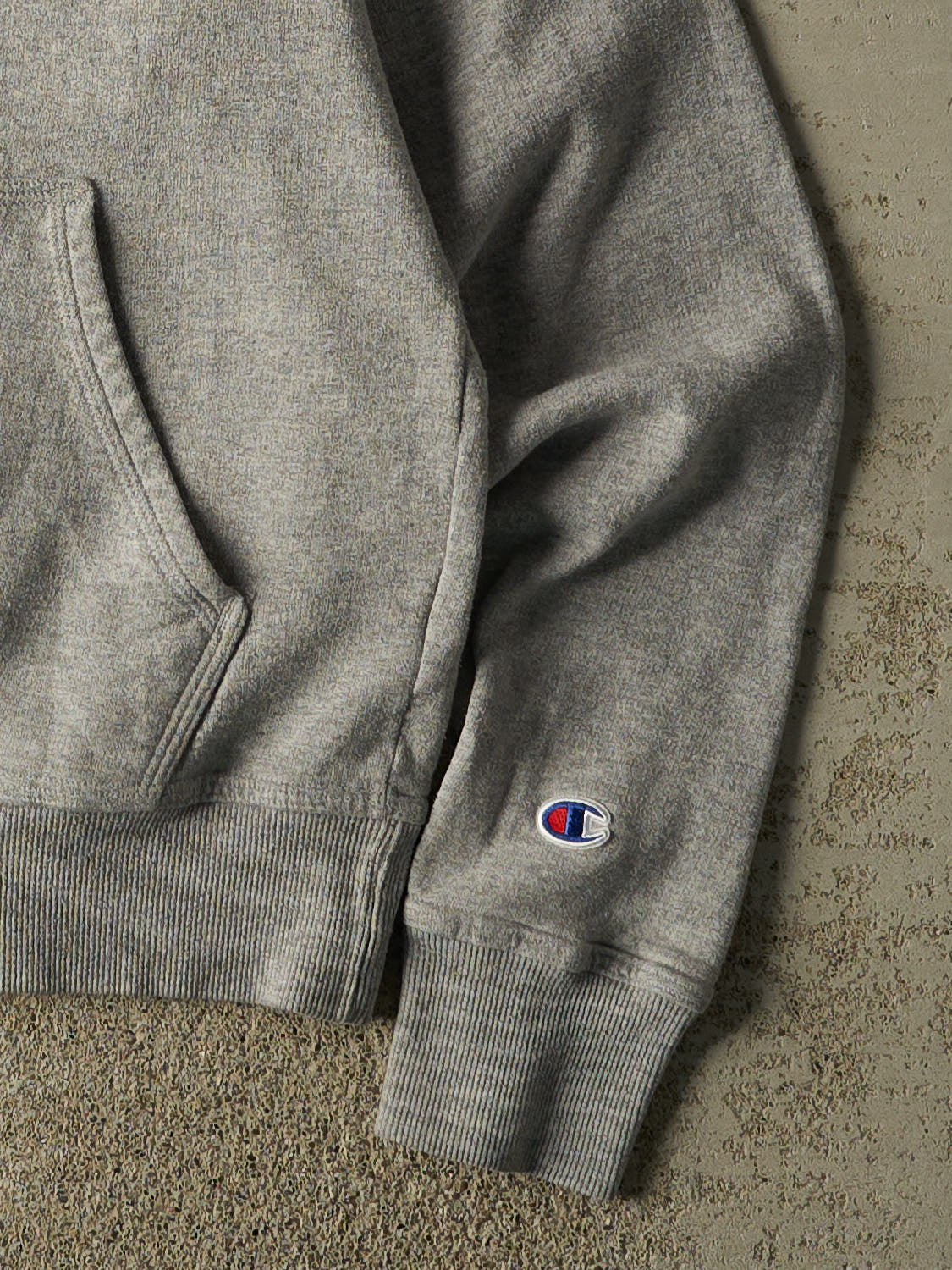 Vintage Y2K Grey Champion Embroidered Hoodie (S)