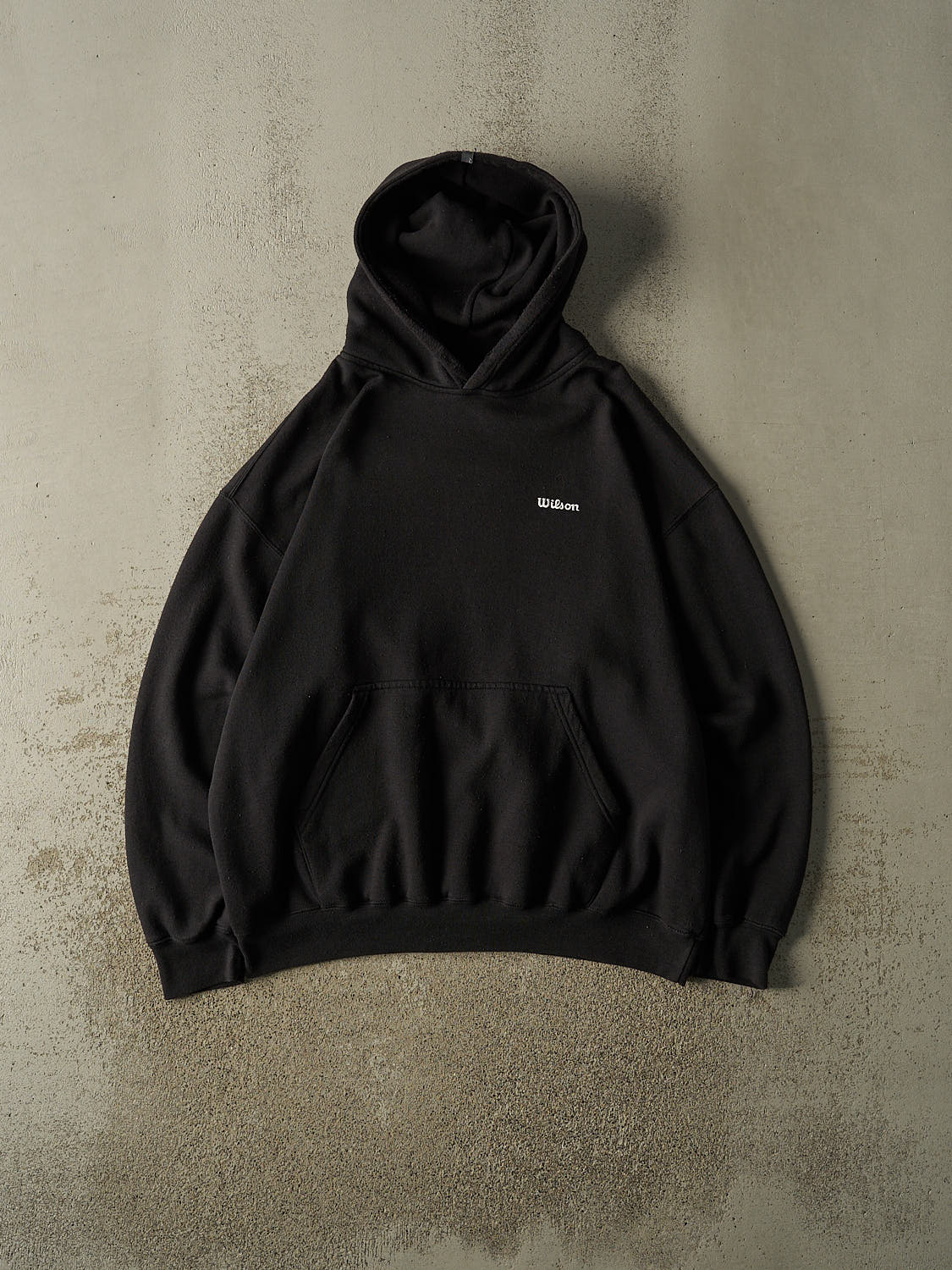 Vintage Y2K Black Wilson Embroidered Hoodie (XL/XXL)