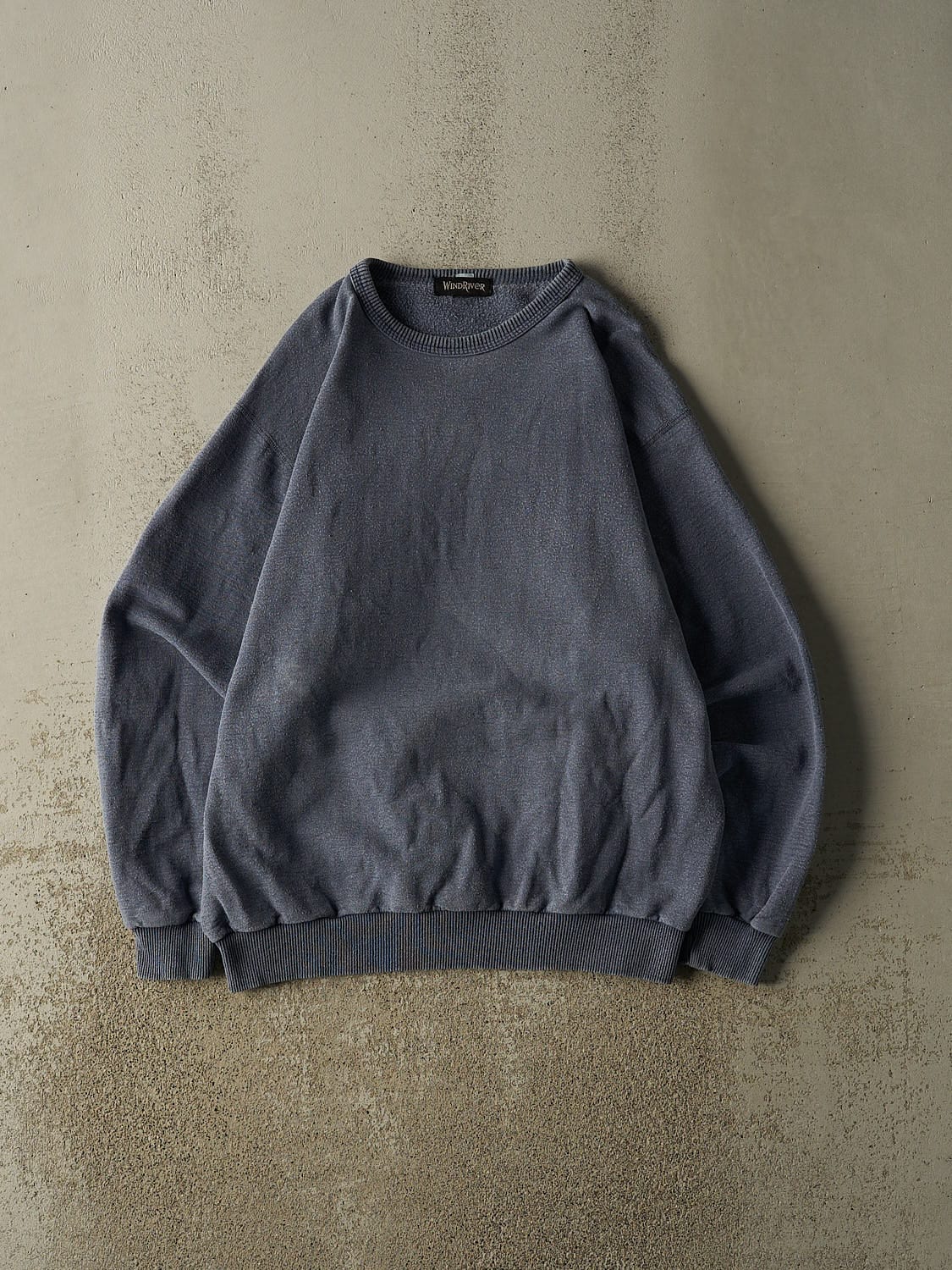 Vintage 90s Washed Blue Wind River Blank Crewneck (XL)