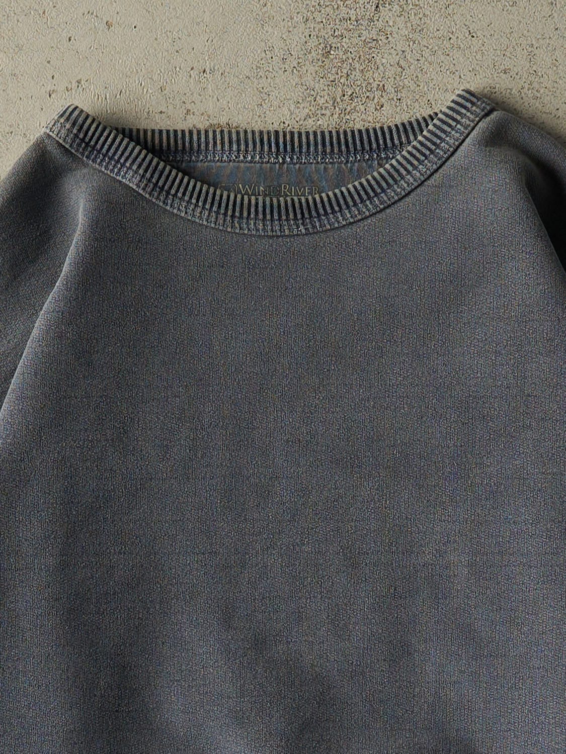 Vintage Y2K Washed Blue Wind River Blank Crewneck (L/XL)
