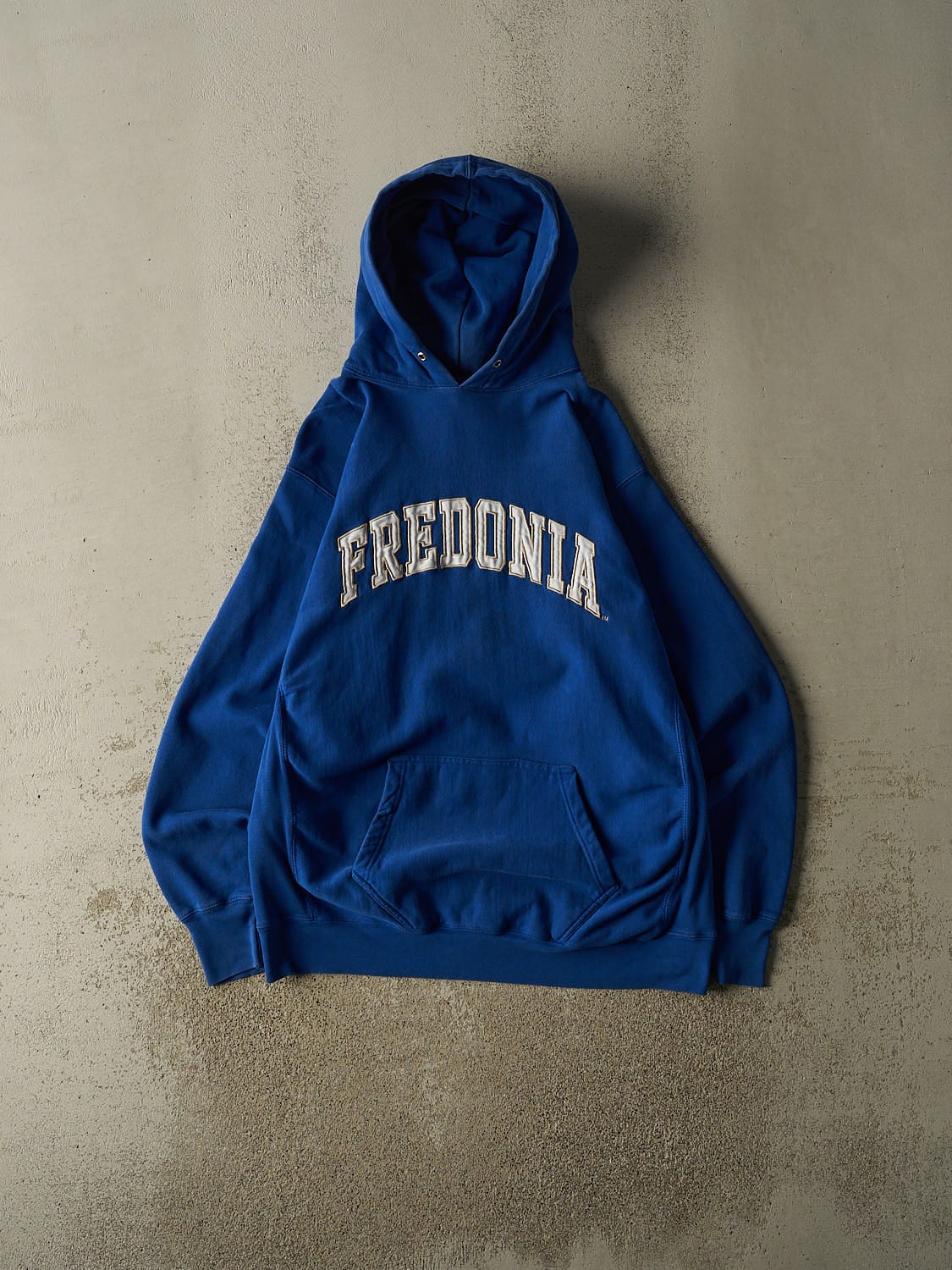 Vintage Y2K Blue Fredonia Embroidered Hoodie (XL/XXL)