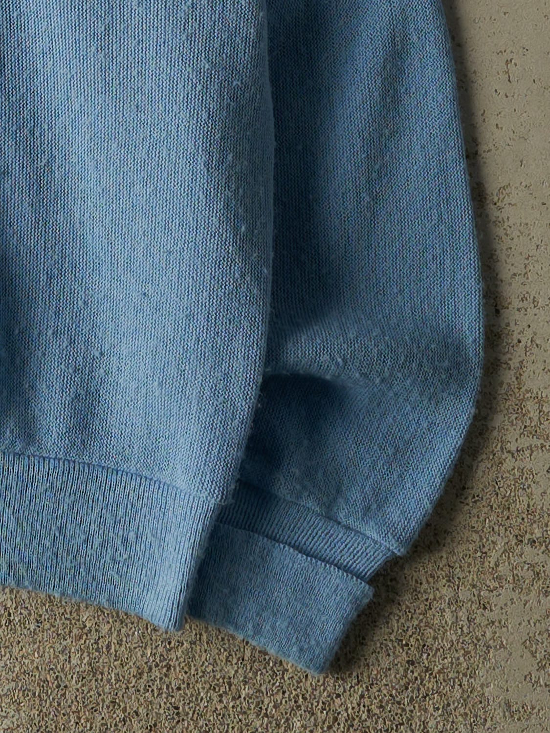 Vintage 80s Baby Blue Knit Cardigan (M/L)