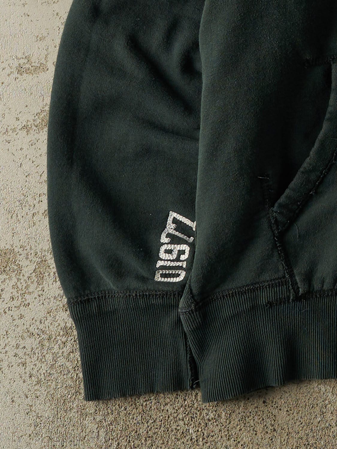 Vintage Y2K Green American Eagle Embroidered Hoodie (XL)