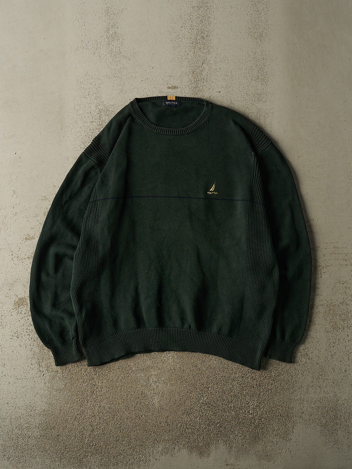 Vintage Y2K Green Nautica Embroidered Knit (XL)