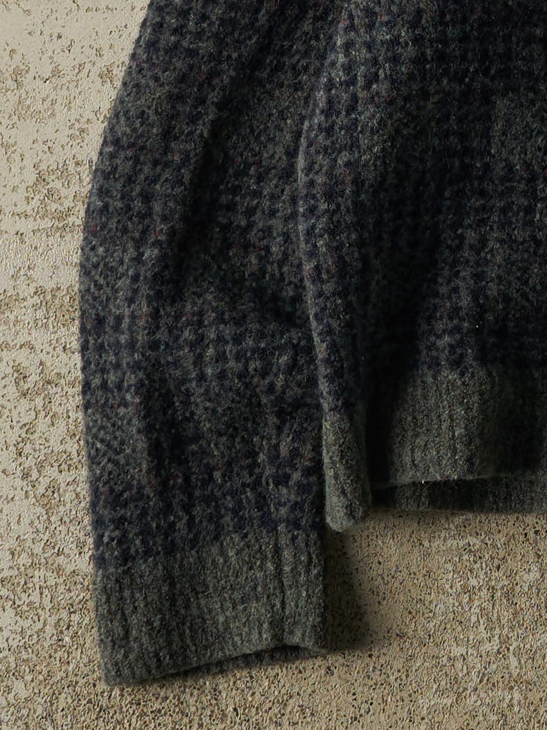 Vintage 90s Green & Navy Patterned Knit (XXS)