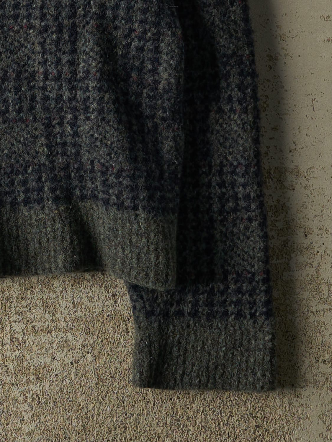 Vintage 90s Green & Navy Patterned Knit (XXS)
