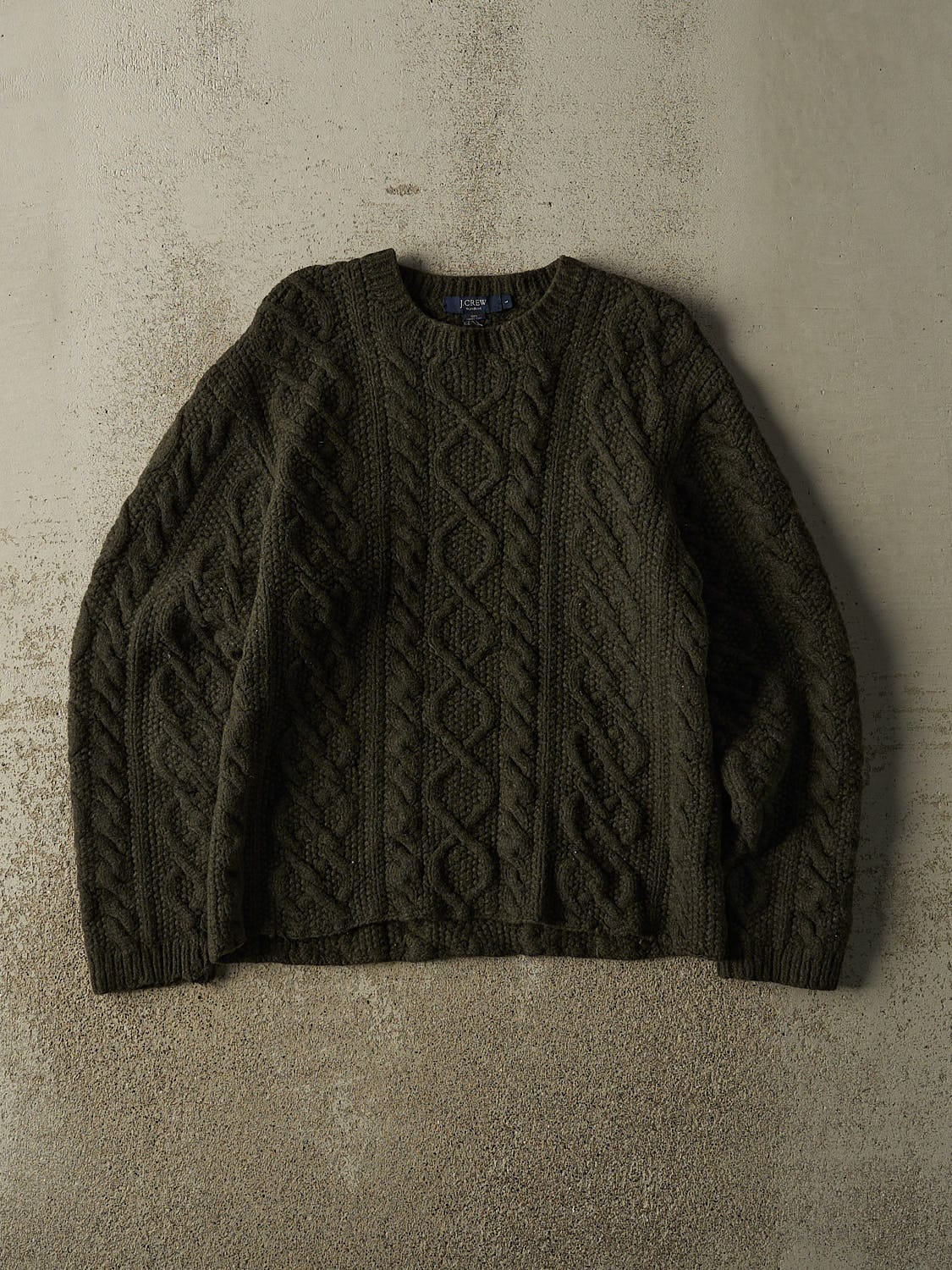 Vintage Y2K Green Cable Knit (S/M)