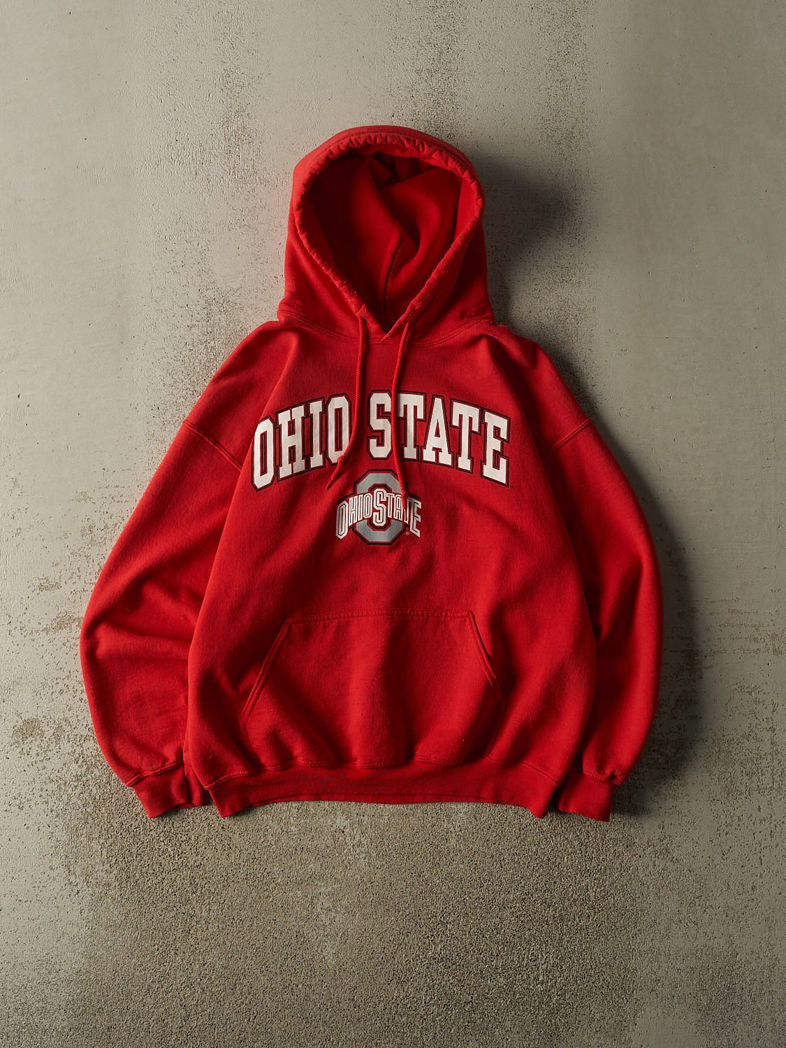 Vintage 90s Red Ohio State University Hoodie (M)