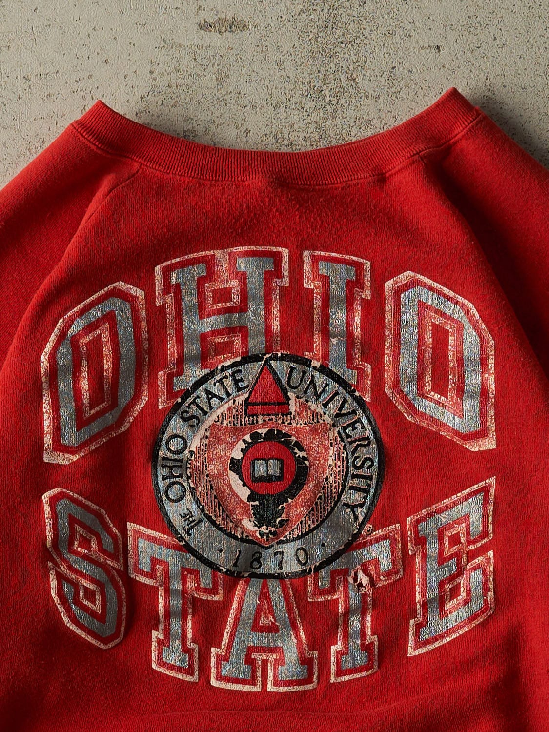 Vintage 80s Red Ohio State University Crewneck (XS)