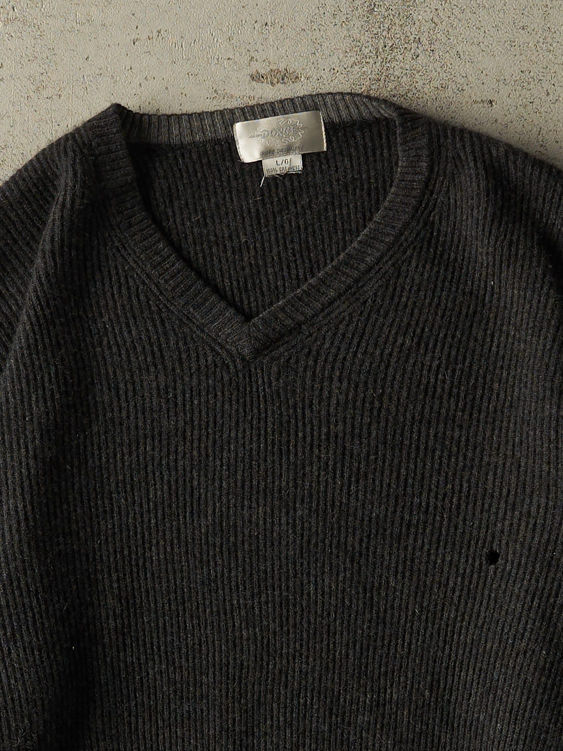 Vintage Y2K Charcoal Grey Cashmere Knit (M/L)