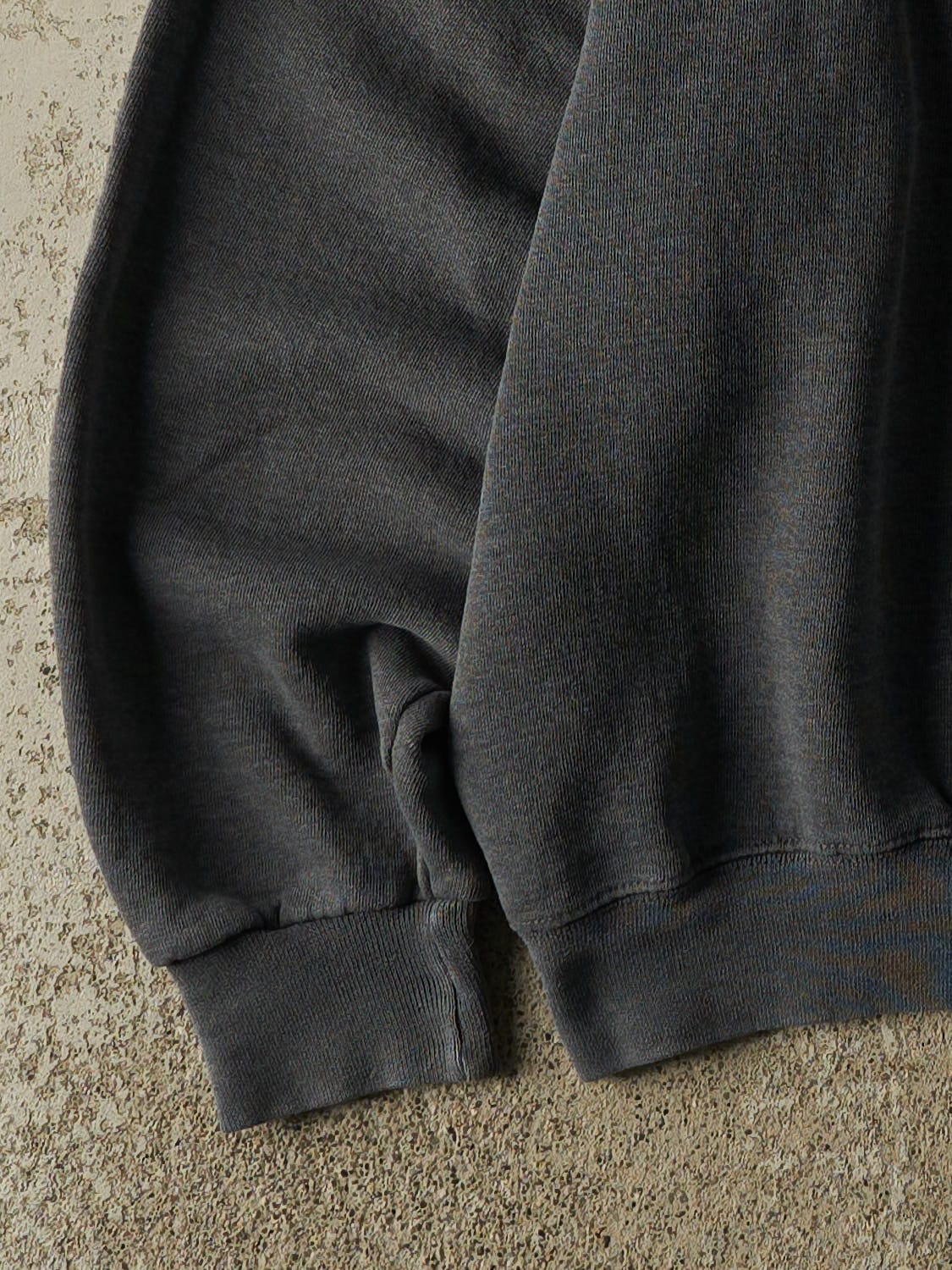 Vintage 90s Charcoal Grey Russell Athletic Blank Crewneck (M/L)