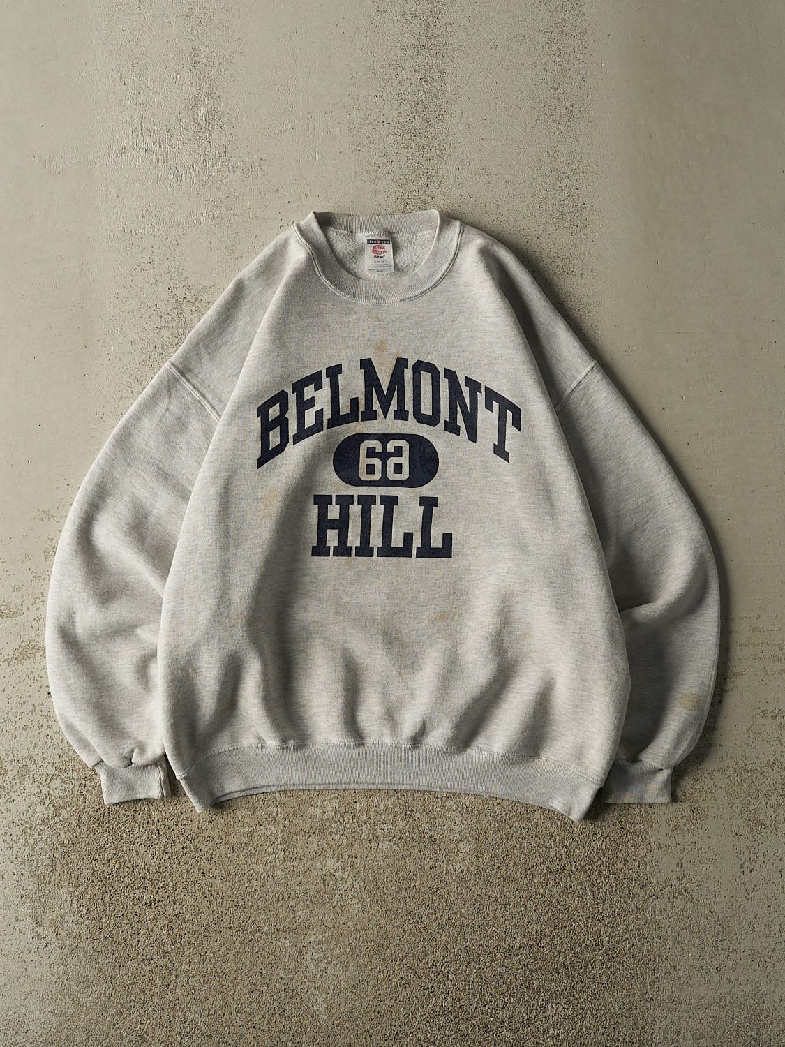 Vintage Y2K Heather Grey Belmont Hill Crewneck (L/XL)