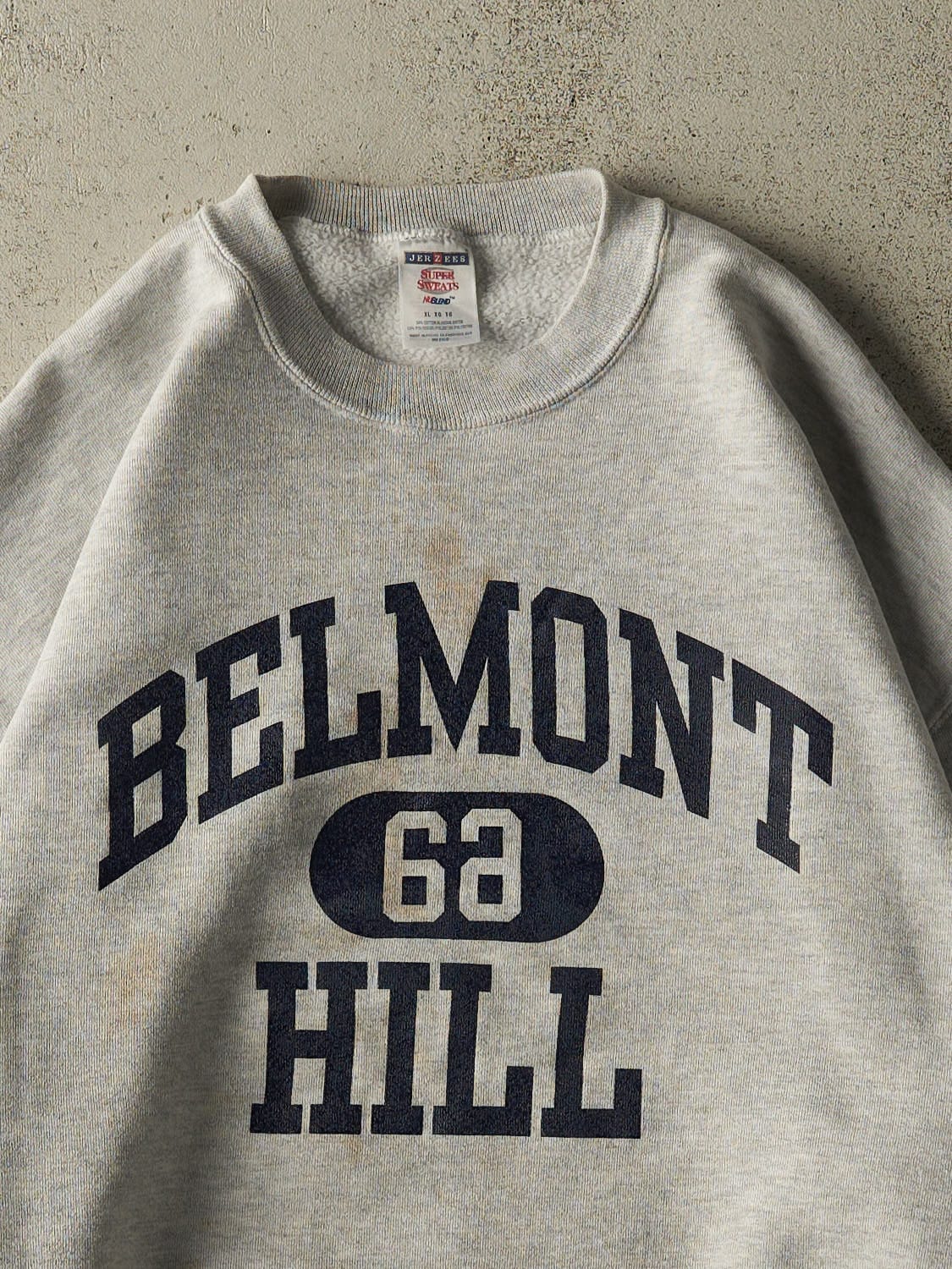 Vintage Y2K Heather Grey Belmont Hill Crewneck (L/XL)