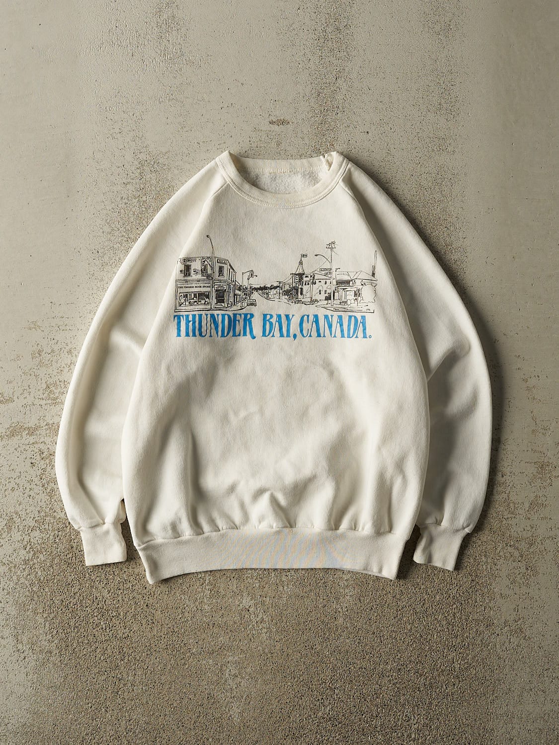 Vintage 80s White Thunder Bay Canada Crewneck (M)