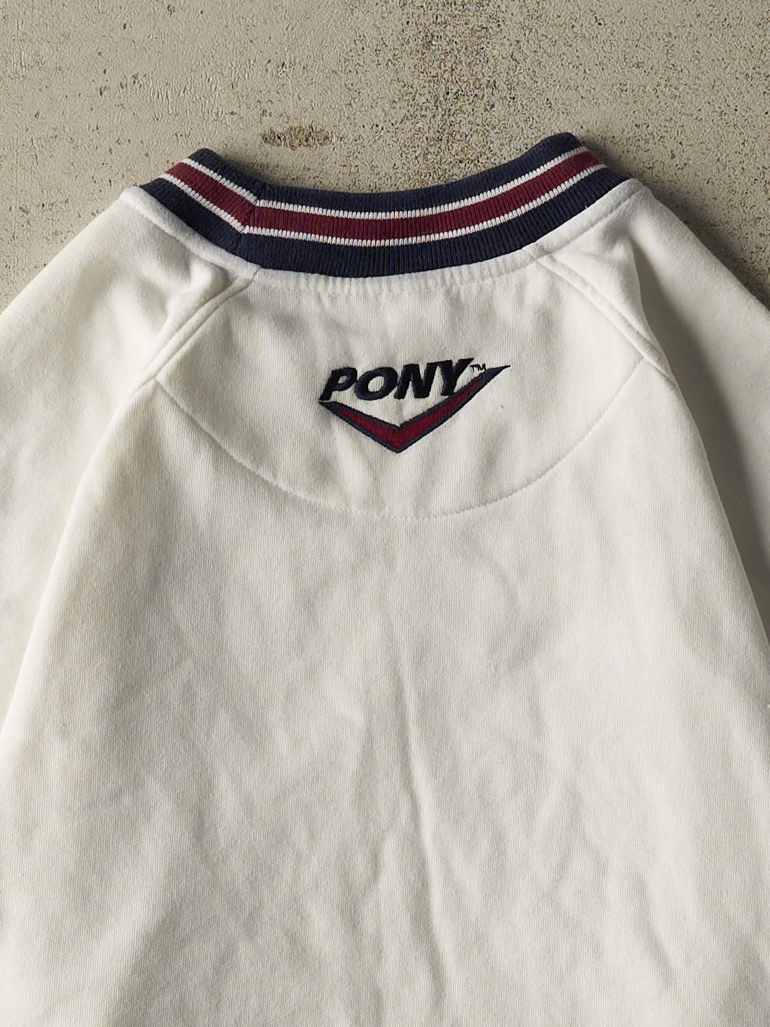 Vintage 90s White Pony Crewneck (S/M)
